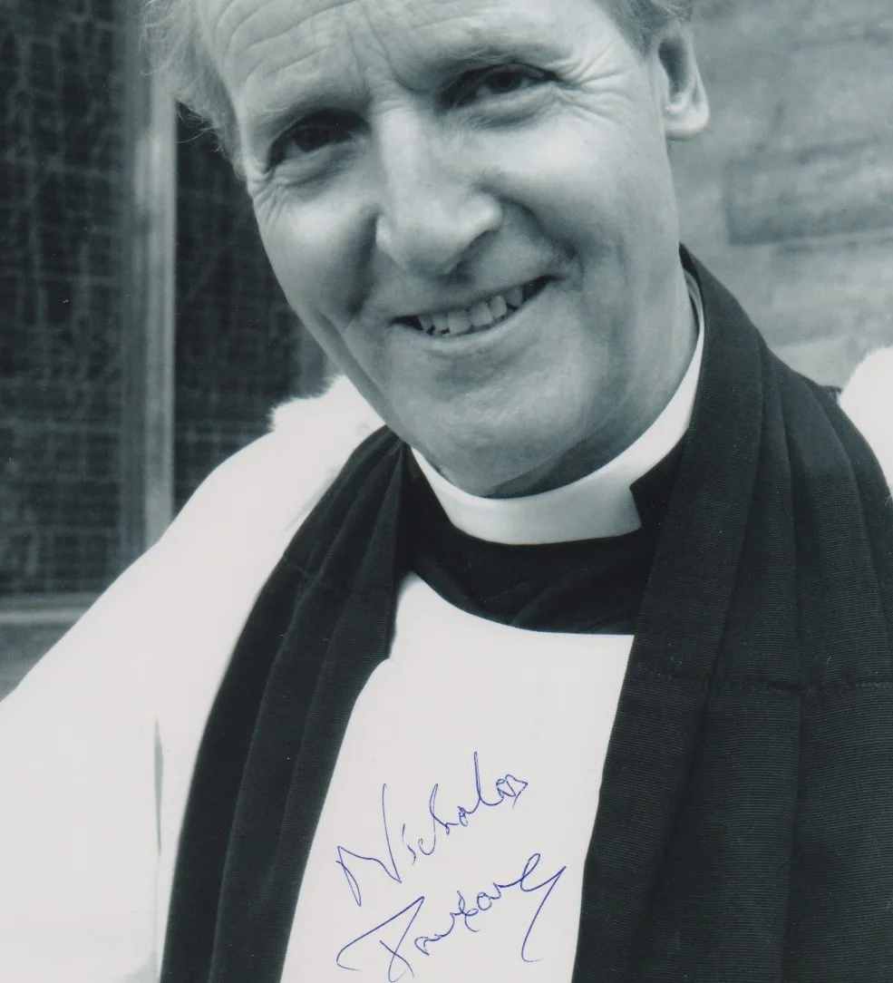 NICHOLAS PARSONS hand-signed DOCTOR WHO 8x10 uacc rd coa REV WAINWRIGHT CLOSEUP, image 2
