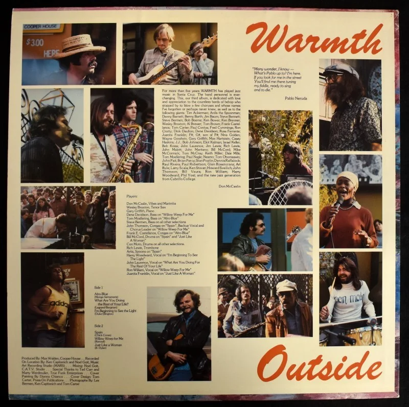 Warmth - Outside [LP] Rare Self-Released Jazz Rock, image 4