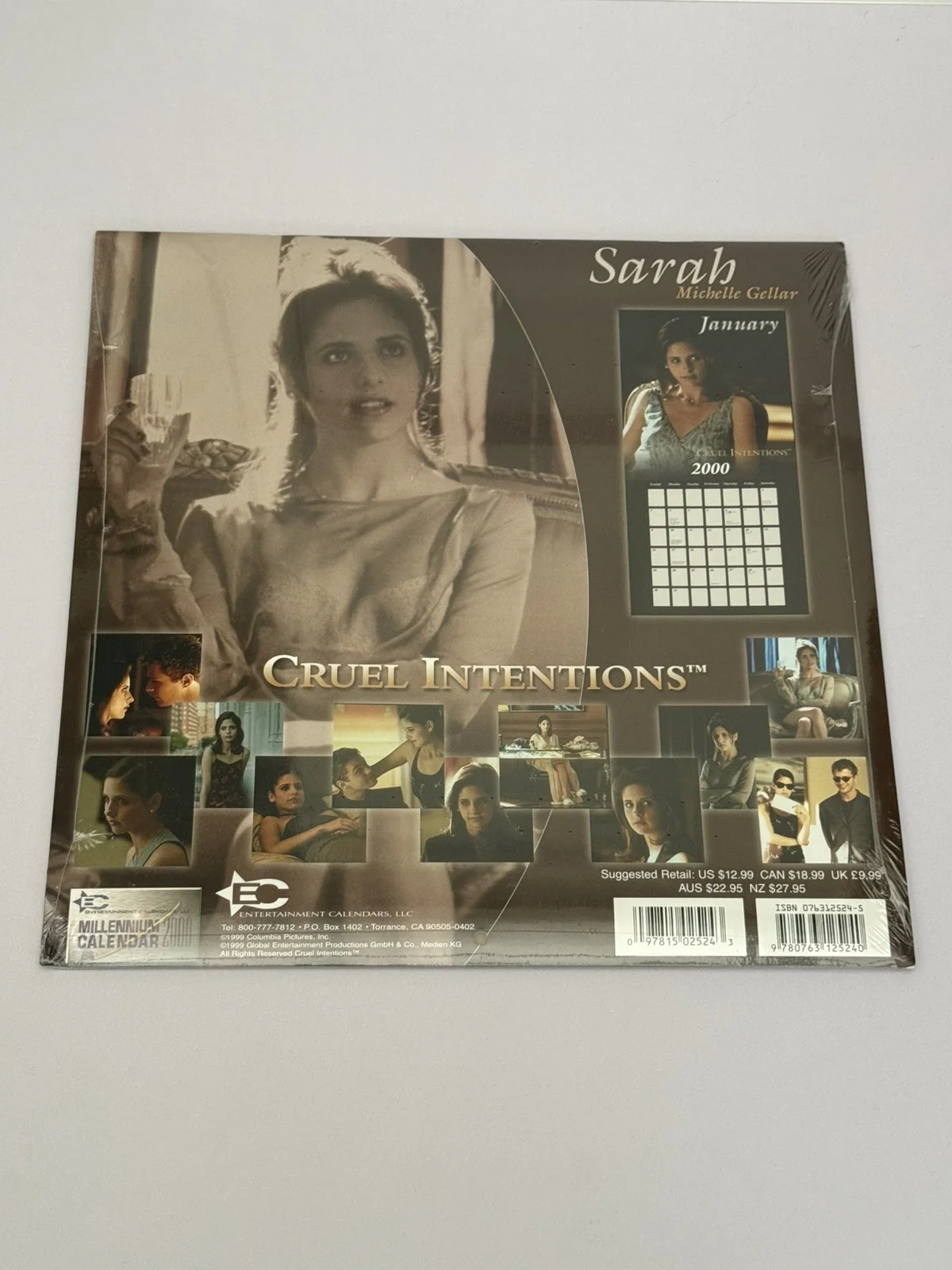 CRUEL INTENTIONS / SARAH MICHELLE GELLAR Original Vintage Calendar 2000 (SP), image 2