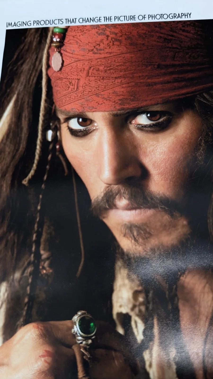 Signed Greg Gorman Jack Sparrow Pirate's 2003 Promo Print 12x14 EPSON Pro 4000, изображение 4