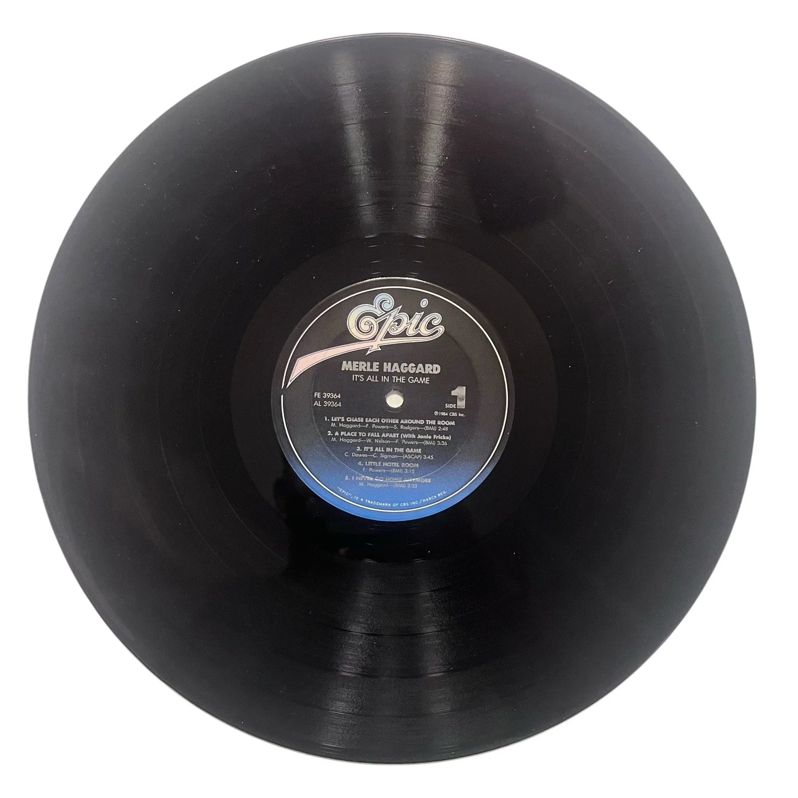 Merle Haggard Signed Autographed It’s All In The Game Vinyl Album, image 4