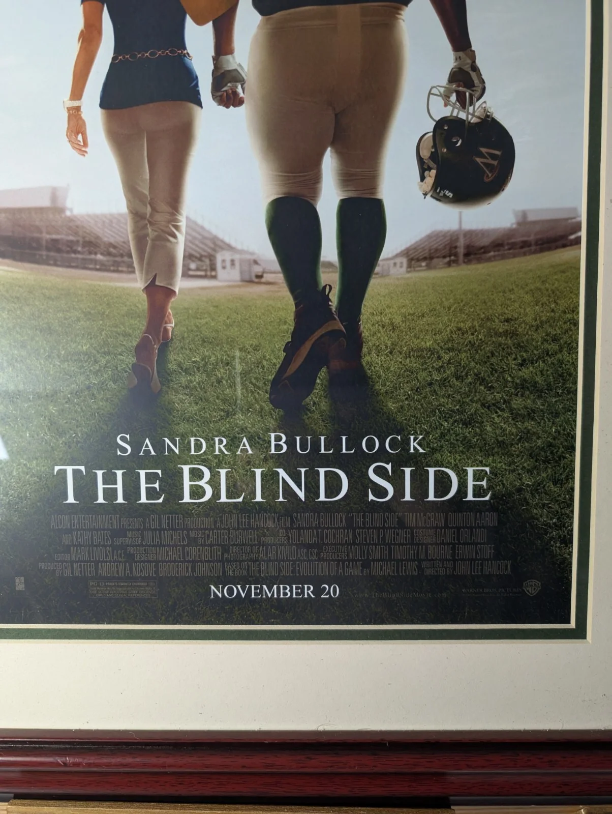 Michael Orr — Pro Framed The Blind Side (2009) Movie Poster Signed By Michael Oher W COA, изображение 3