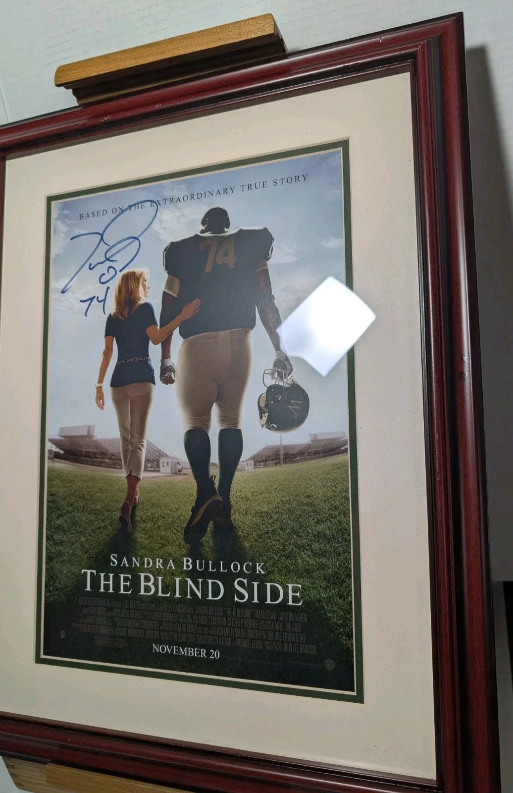 Michael Orr — Pro Framed The Blind Side (2009) Movie Poster Signed By Michael Oher W COA, изображение 5