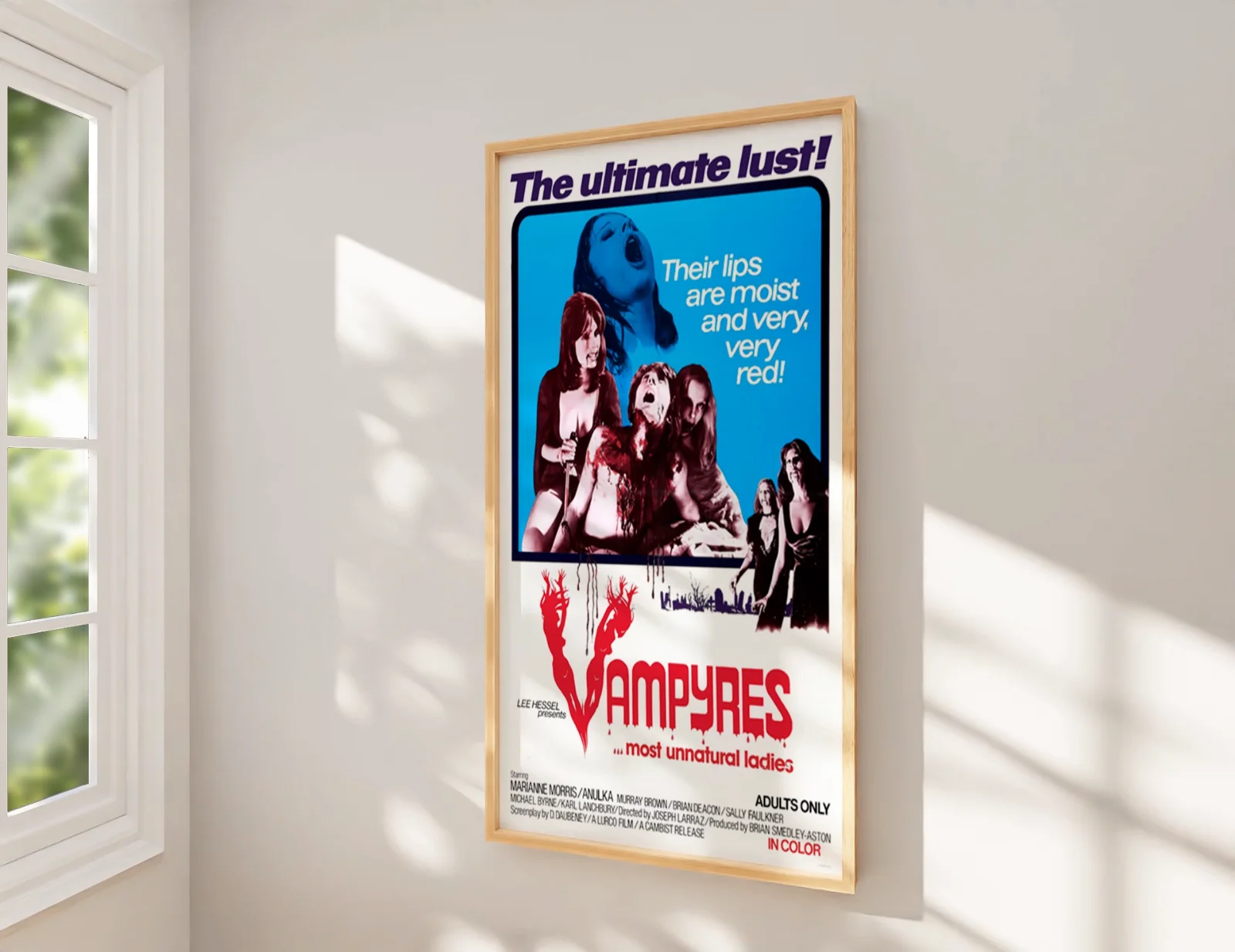Vampyres - Erotic Vampire Horror Film Restored 27.2" x 41" US One Sheet Poster, image 2