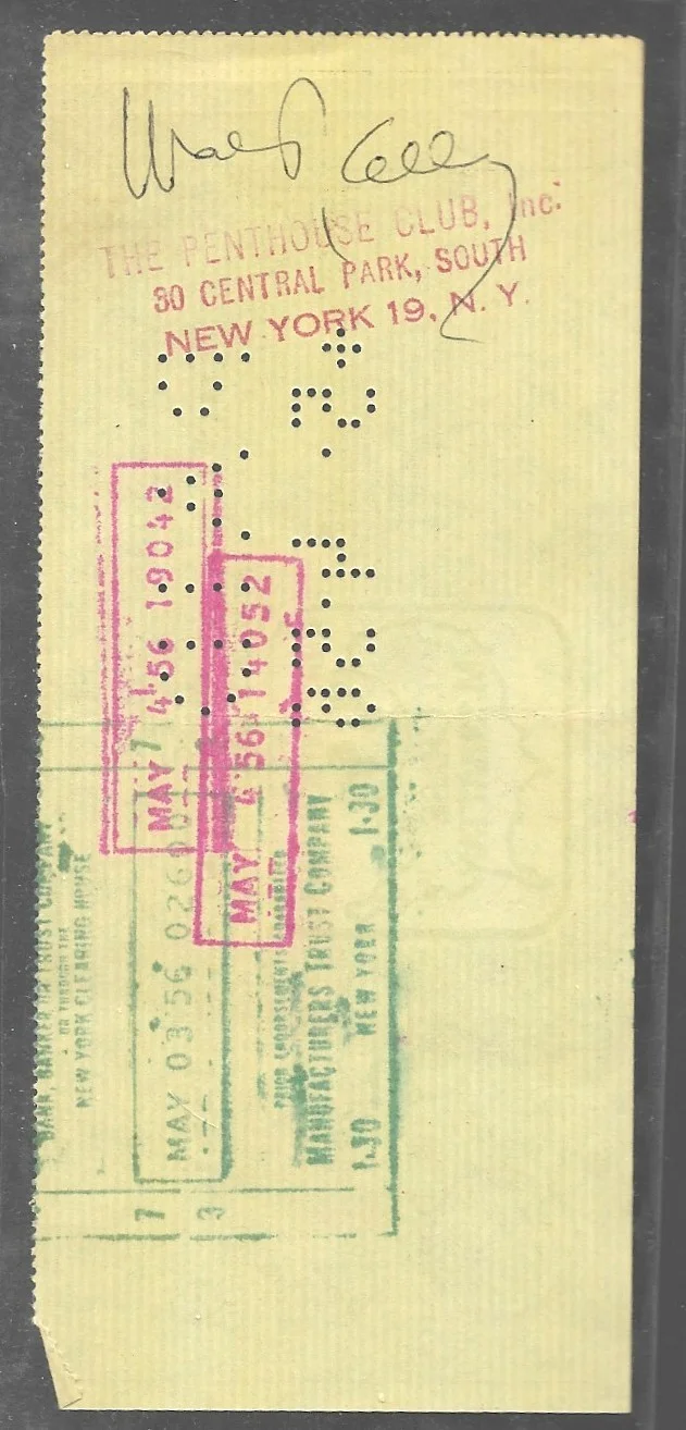 Walt Kelly Cartoonist of Pogo Signed Check, изображение 2