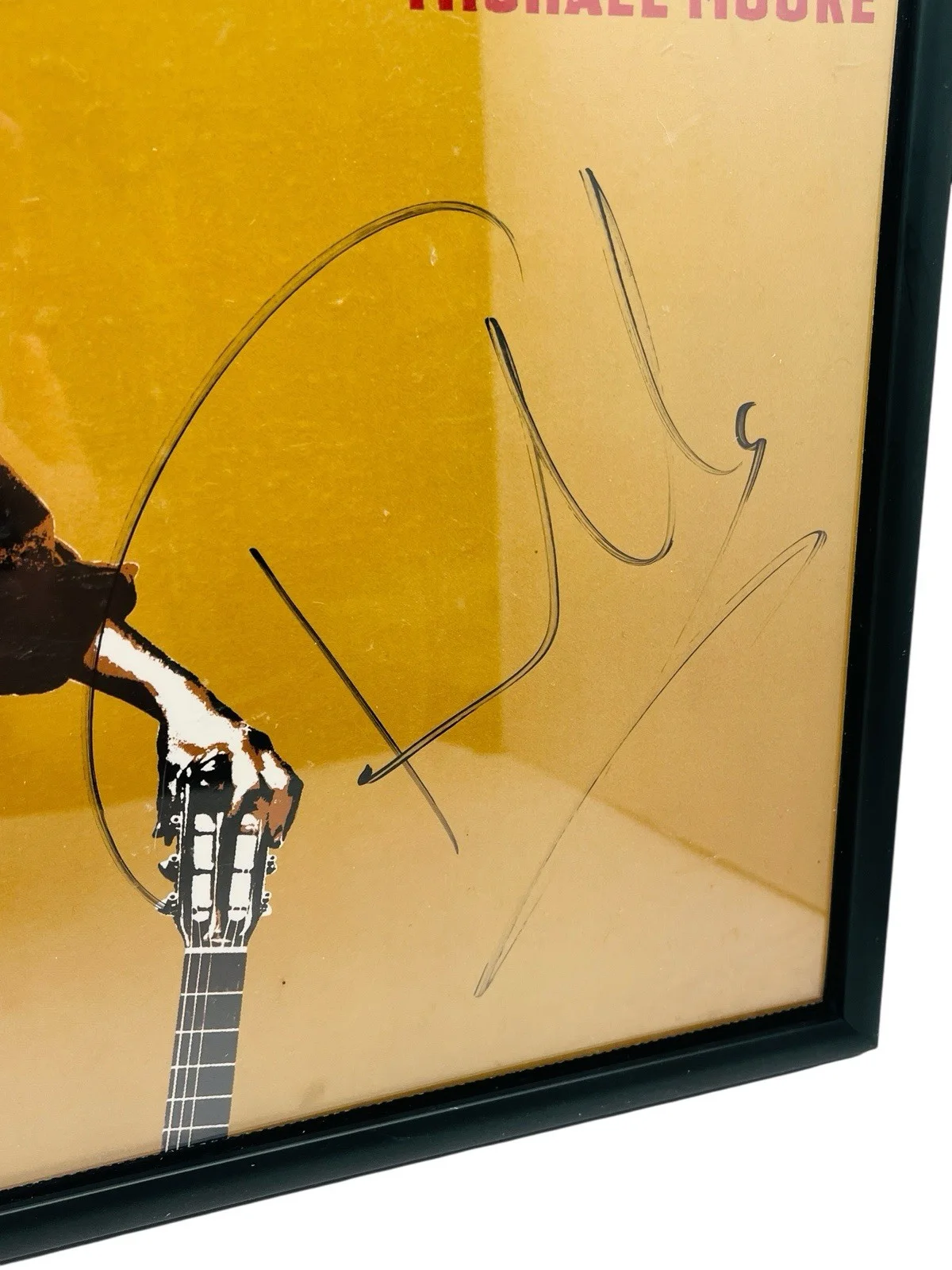 Guitarist Tom Morello The Nightwatchman Signed Autograph Framed, image 3