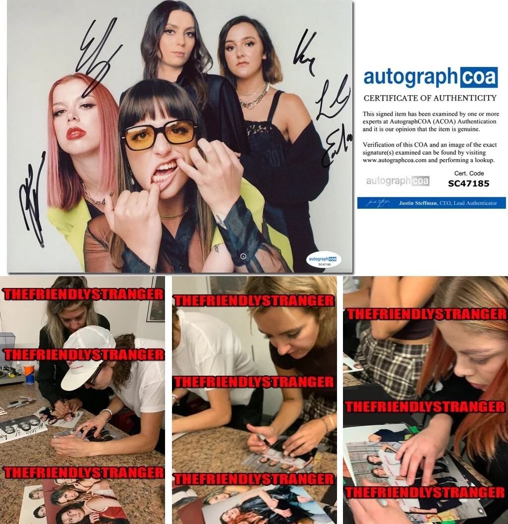THE BEACHES — THE BEACHES Band signed 8x10 PHOTO By All 4 PROOF f MY EX Blame Brett ACOA COA