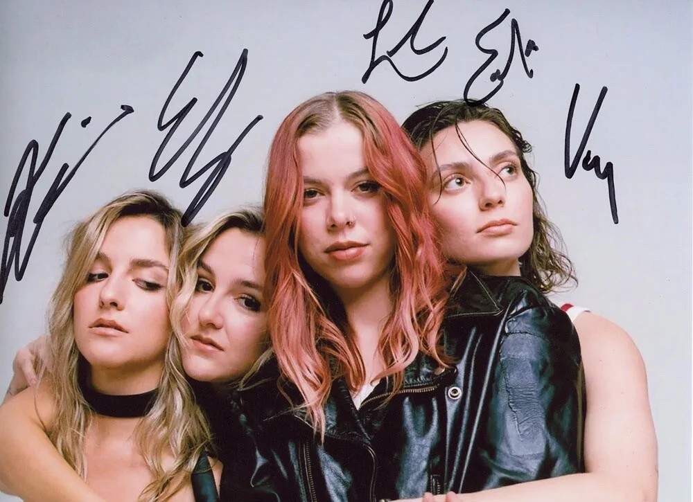 THE BEACHES — THE BEACHES Band signed 8x10 PHOTO By All 4 PROOF e MY EX Blame Brett ACOA COA, изображение 4