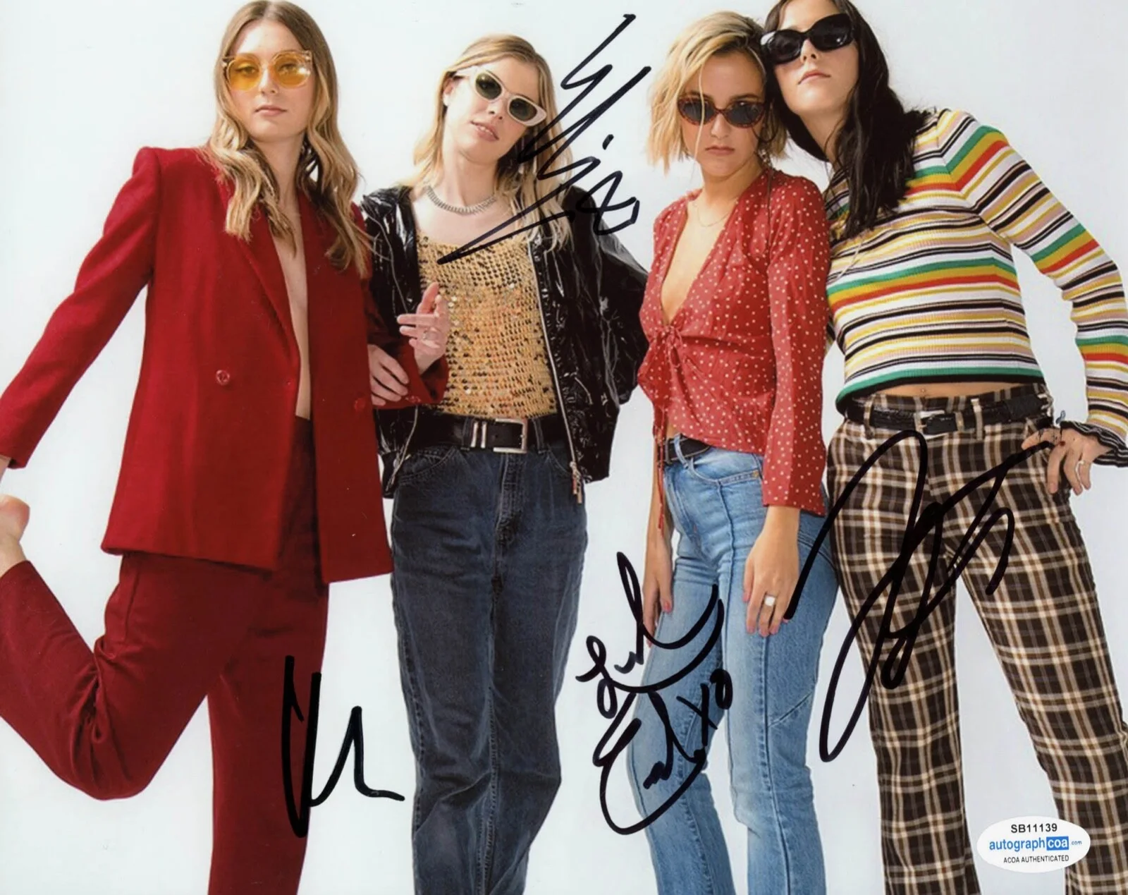 THE BEACHES — THE BEACHES Band signed 8x10 PHOTO By All 4 c Proof BLOW UP Blame Brett ACOA COA, изображение 3