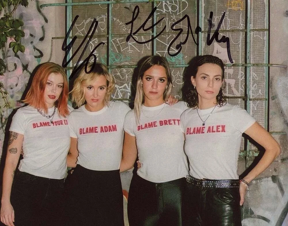 THE BEACHES — THE BEACHES Band signed 8x10 PHOTO By All 4 PROOF b MY EX Blame Brett ACOA COA, изображение 4