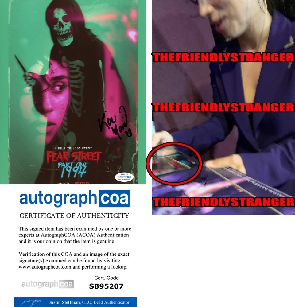 KIANA MADEIRA — Kiana Madeira signed "FEAR STREET" 8x10 Photo c EXACT PROOF Autographed ACOA COA