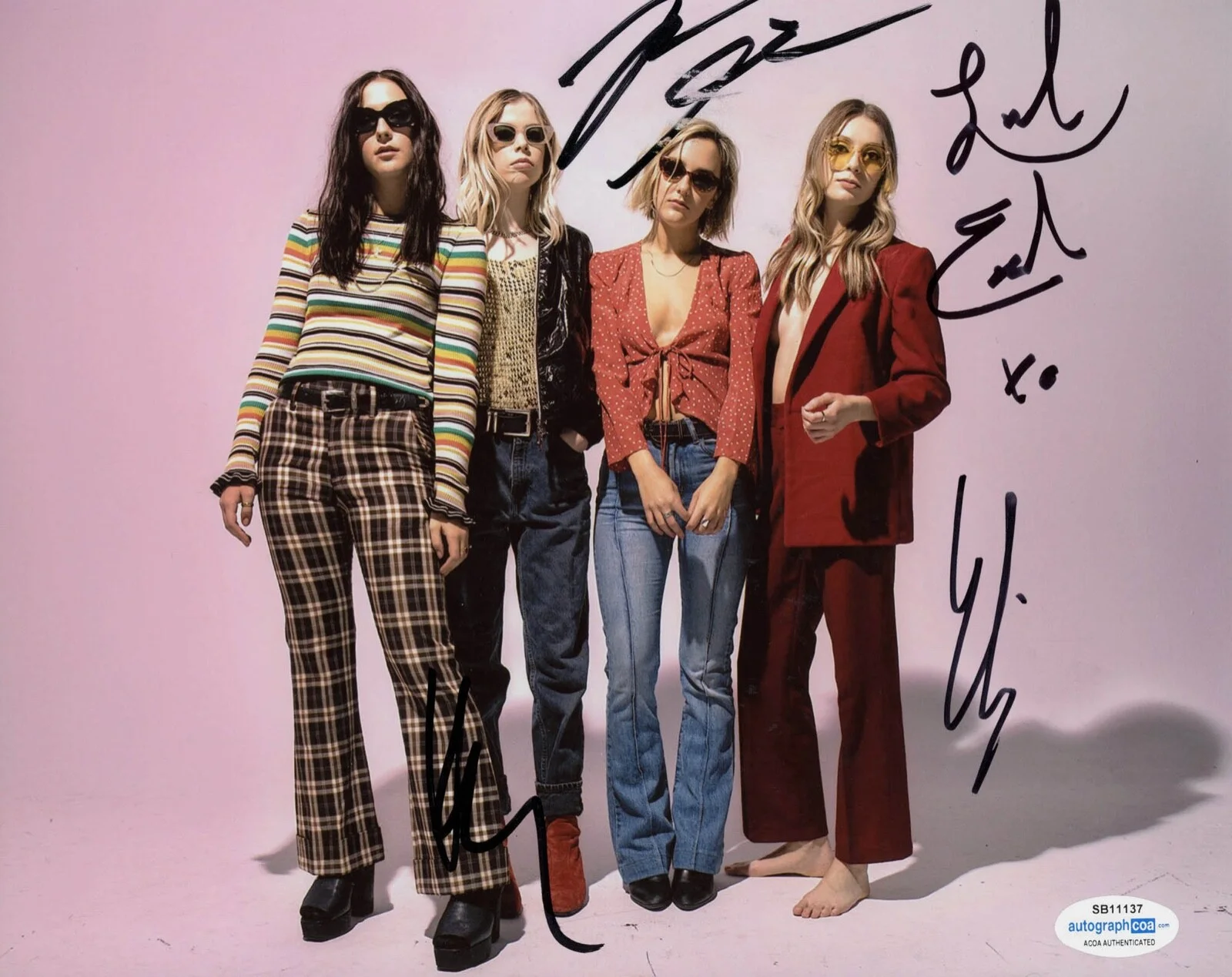 THE BEACHES — THE BEACHES Band signed 8x10 Photo By All 4 PROOF a MY EX Blame Brett ACOA COA, изображение 3