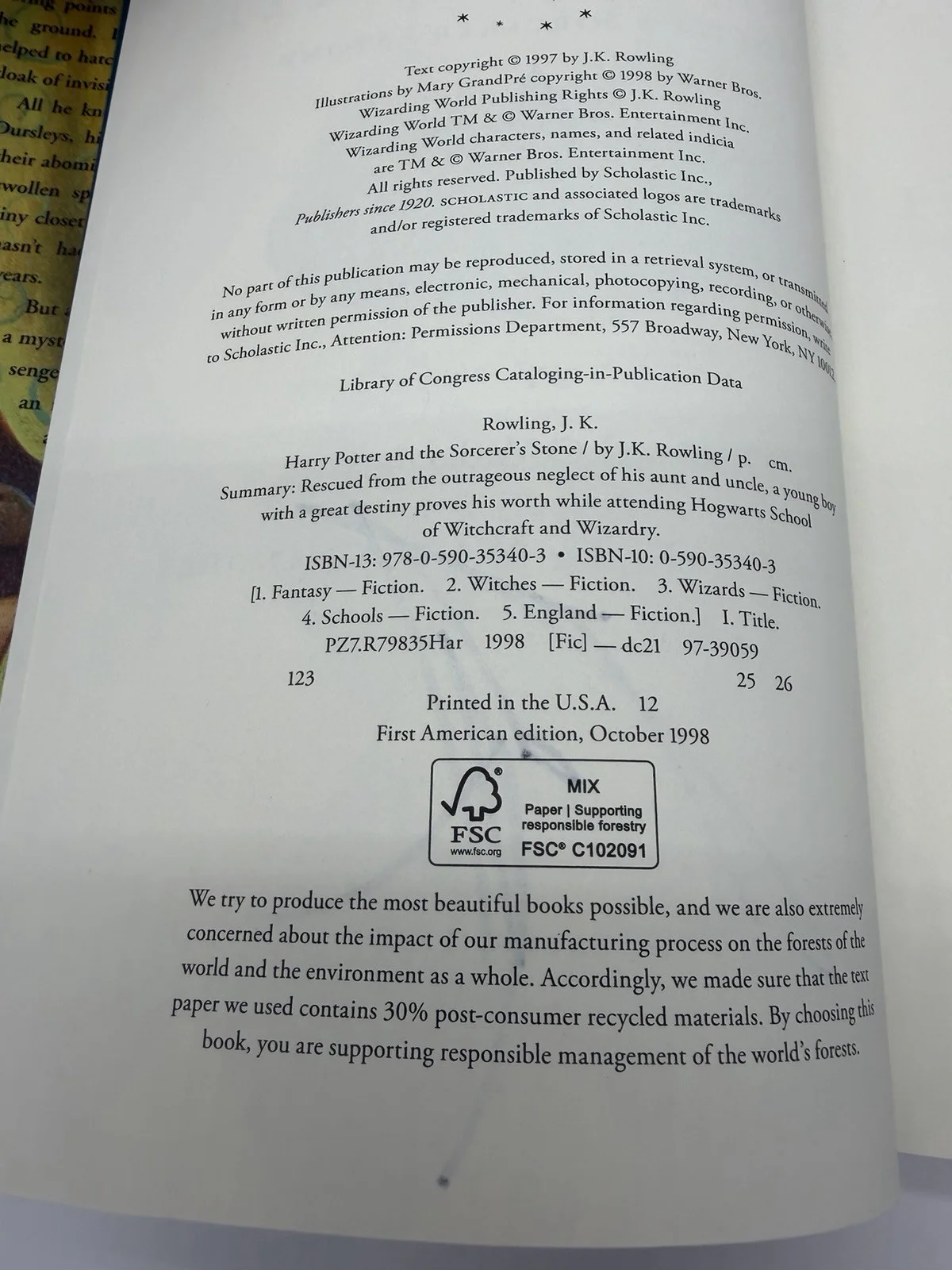 Christian Bale — Daniel Radcliffe Signed Harry Potter And The Sorceres Stone First Edition 1st, image 5