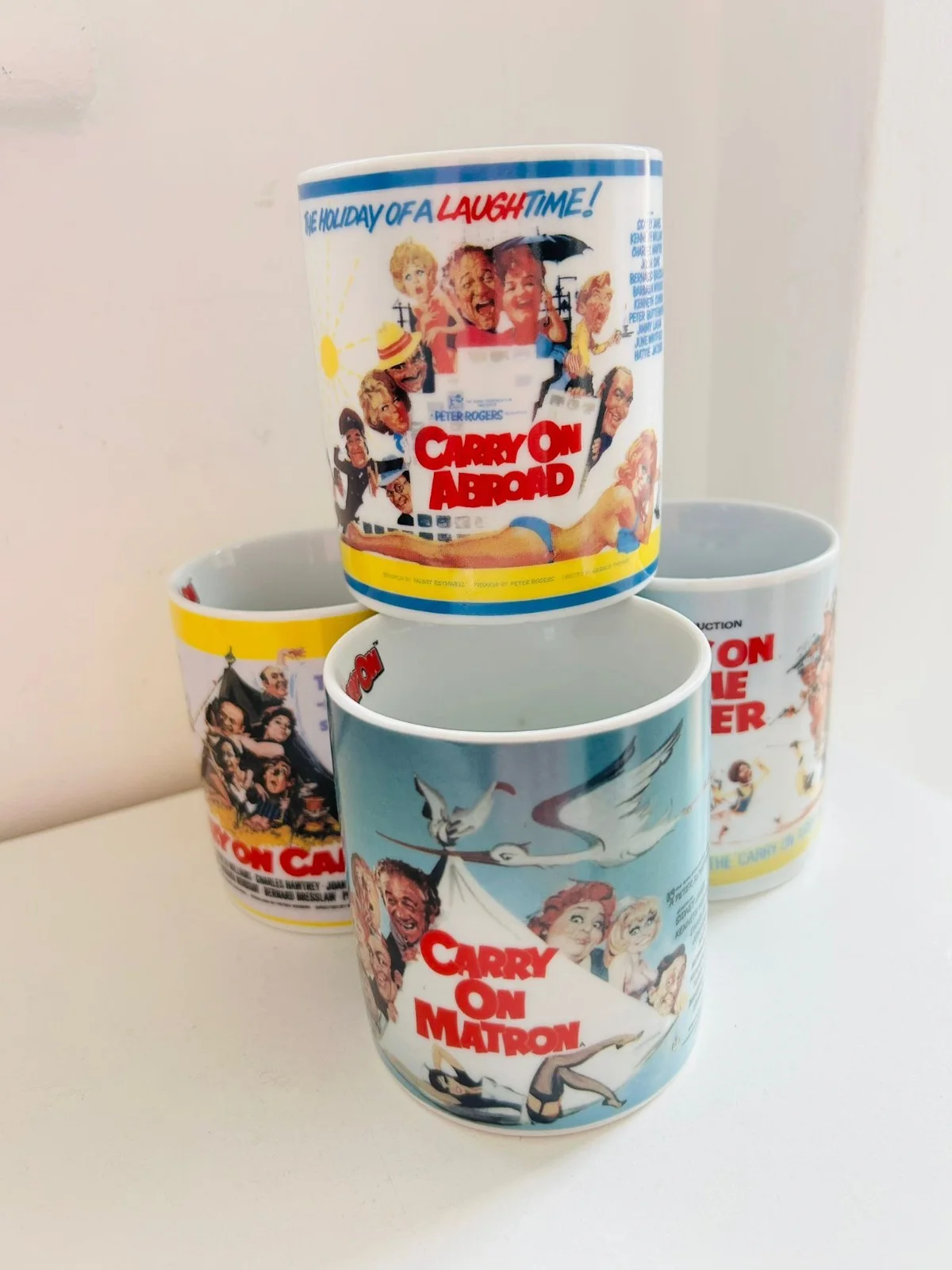 Set of 4 Carry on Mugs ,Carry on Matron,Camping,Up The Khyber,Carry on Abroad, изображение 3