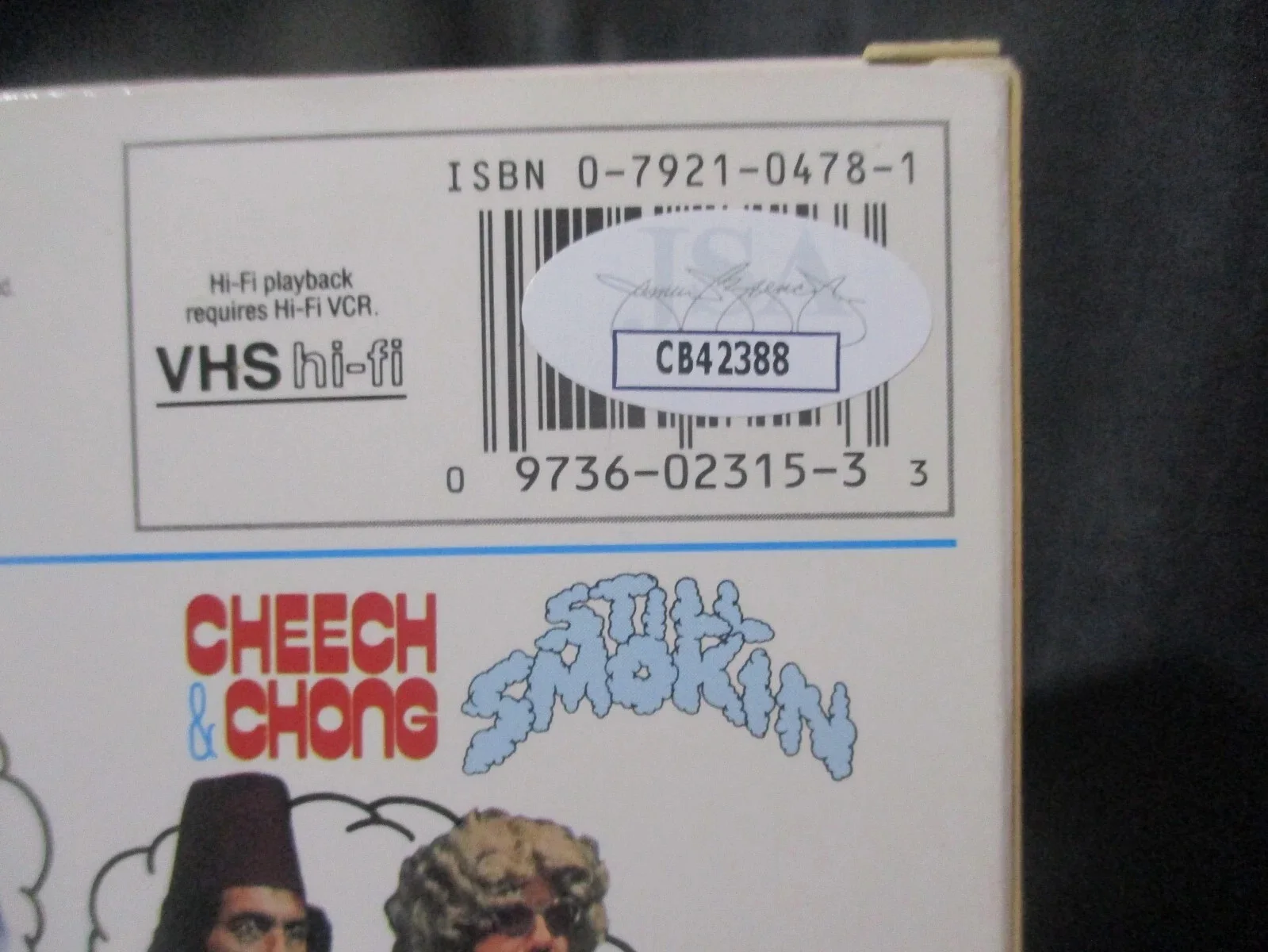 CHEECH, CHONG — CHEECH & CHONG AUTHENTIC SIGNED/AUTOGRAPHED STILL SMOKIN" VHS TAPE-JSA CERTIFIED, image 5