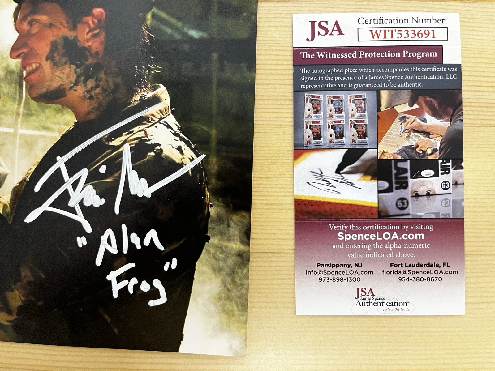 Jamison Newlander Signed “Alan Frog” The Lost Boys JSA Witnessed, изображение 2