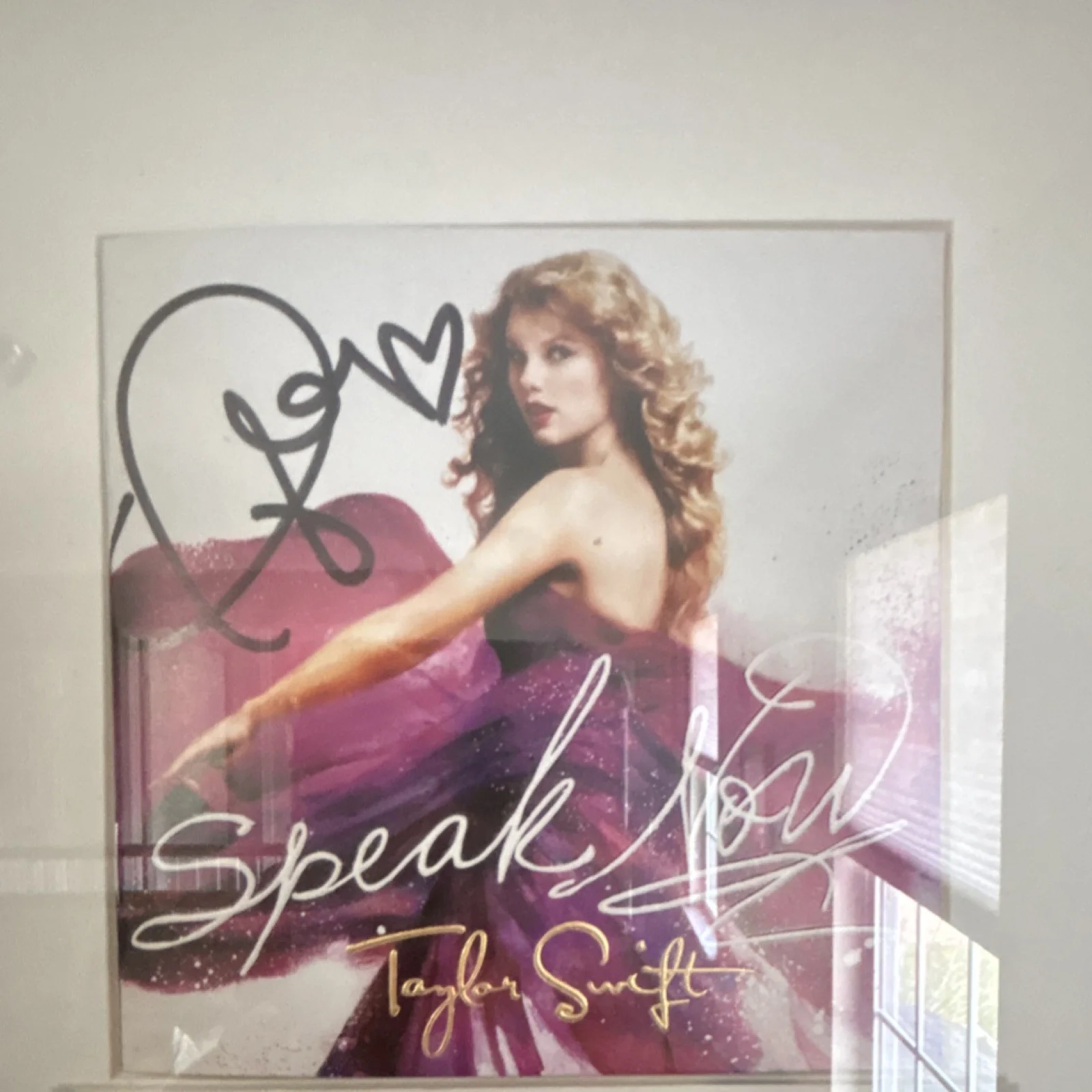 Taylor Swift Speak Now Signed CD & Booklet Framed Display w/ Concert Ticket Stub, изображение 2
