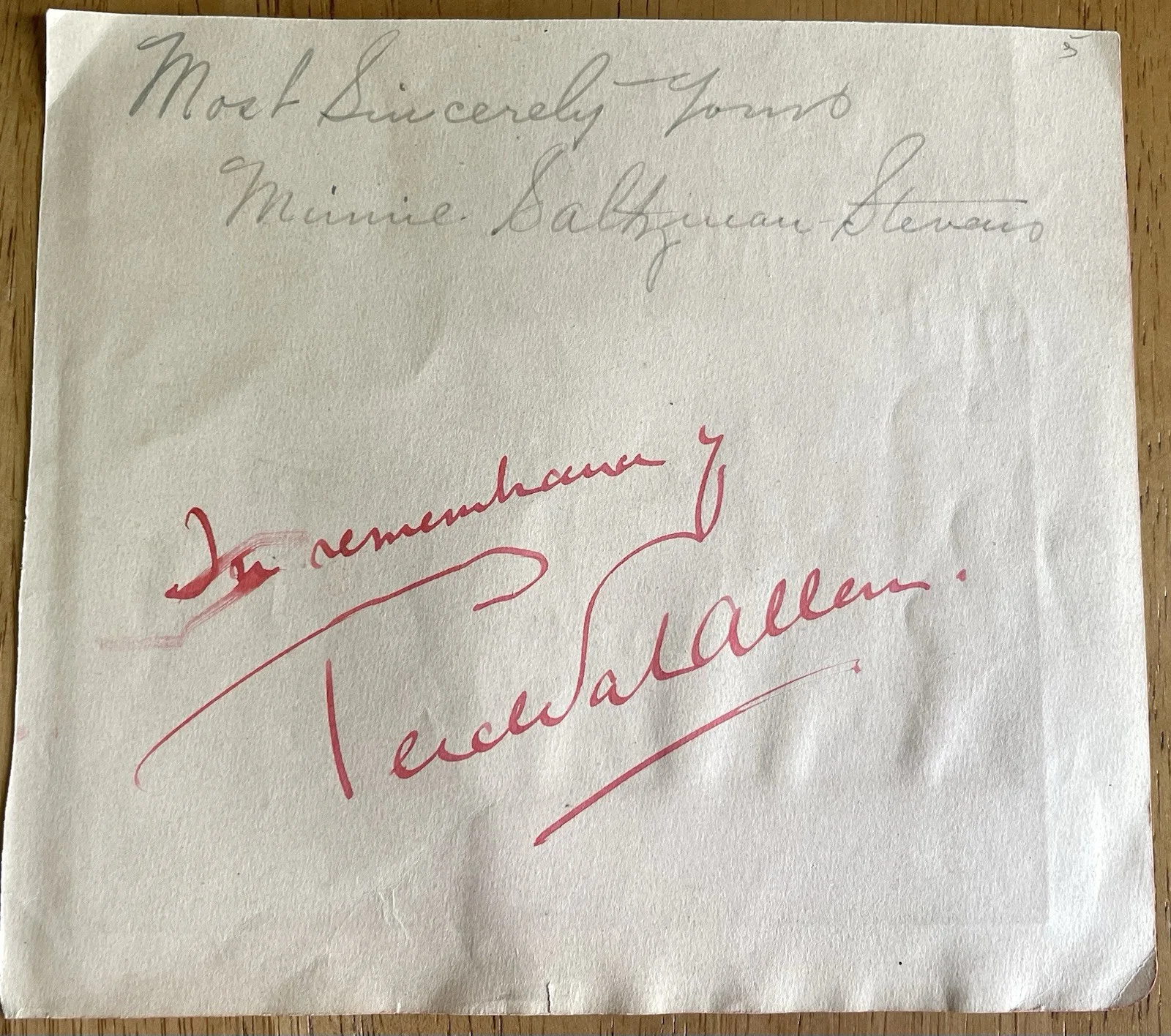 Autograph Sheet signed by 4 Opera Stars, D'Oisly, Knowles, Perceval Allen,, image 3