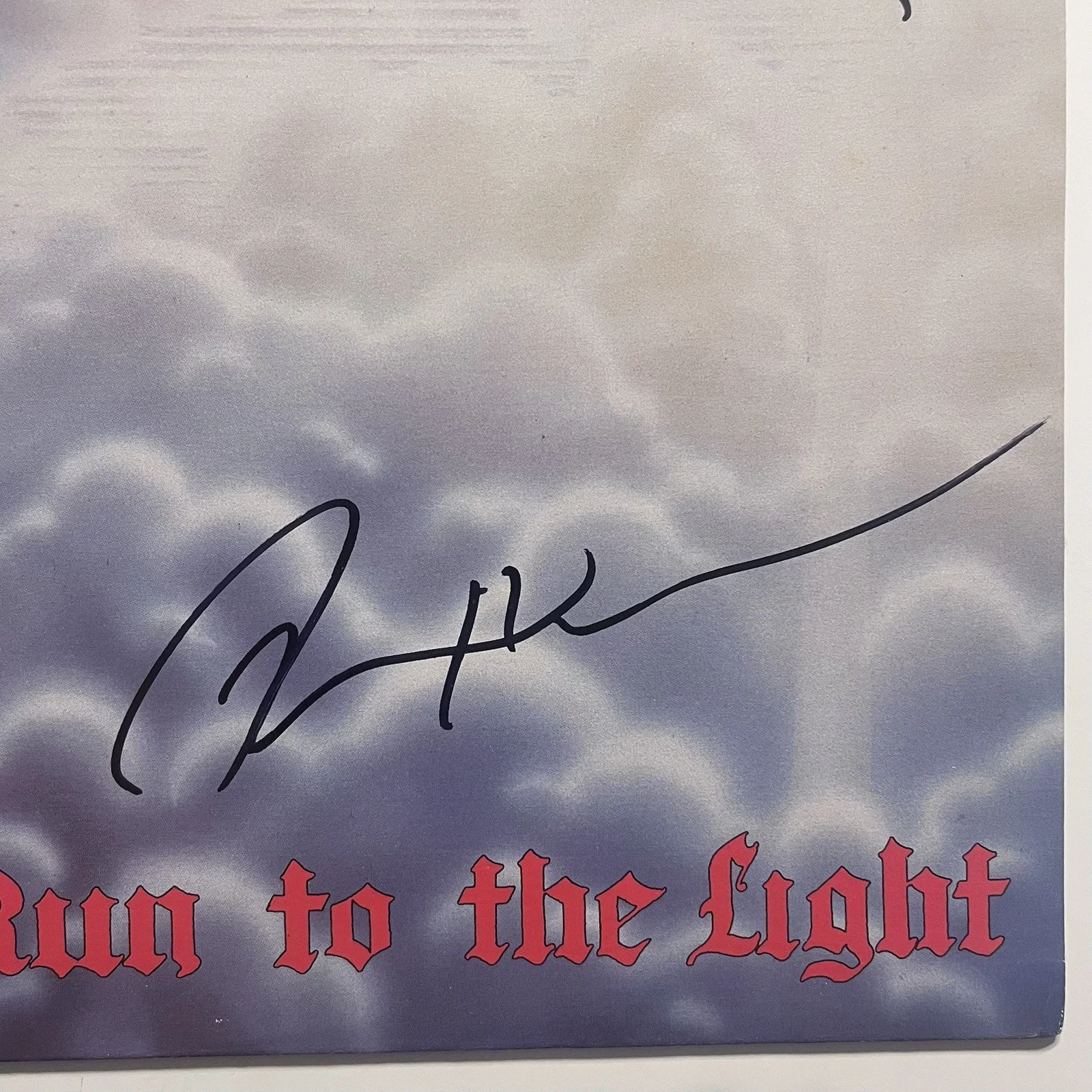Trouble Band Signed Autographed Run To The Light Vinyl Album, image 2