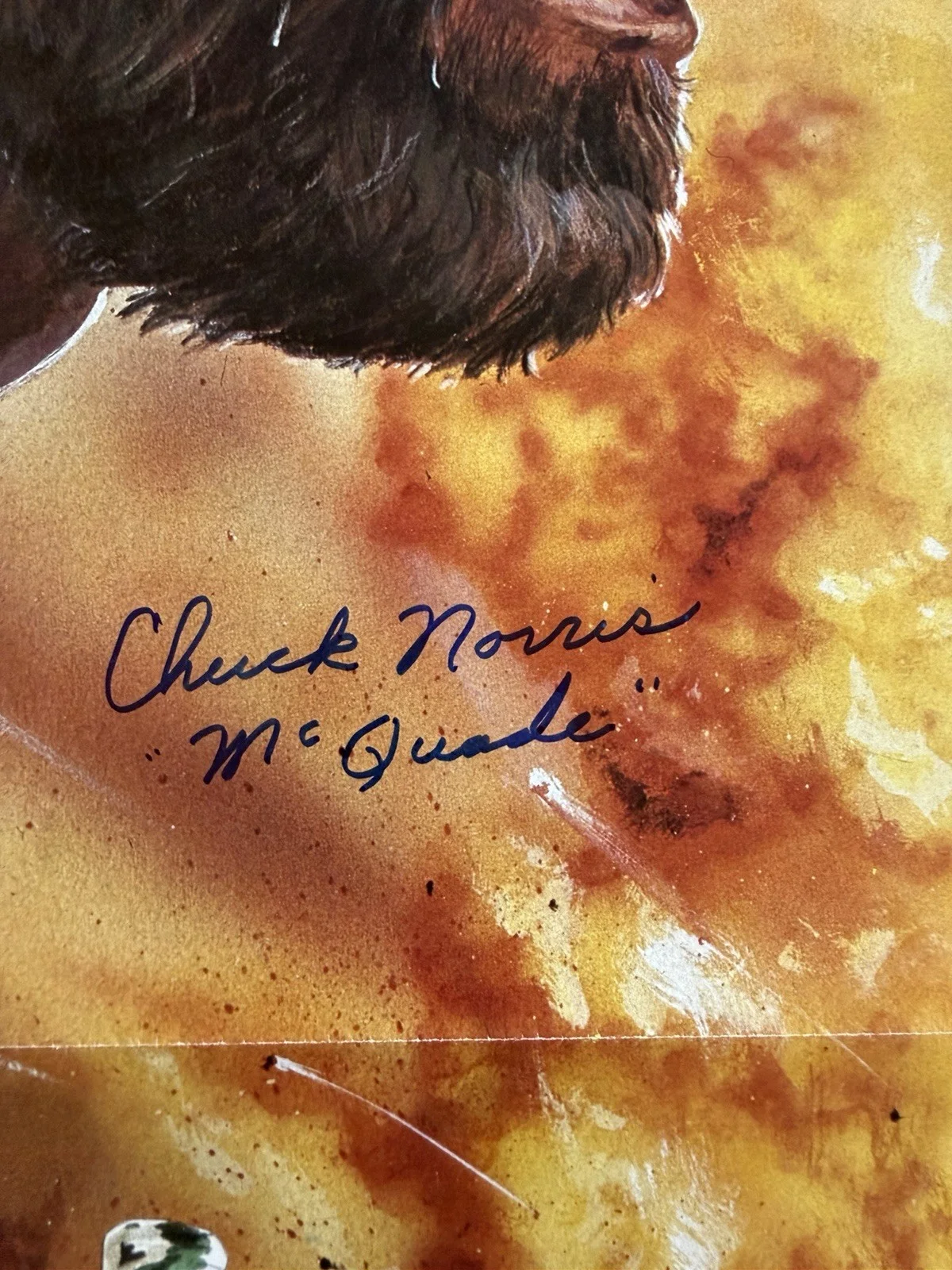 Original Lone Wolf Mcquade Poster Signed By Chuck Norris Beckett COA, изображение 2