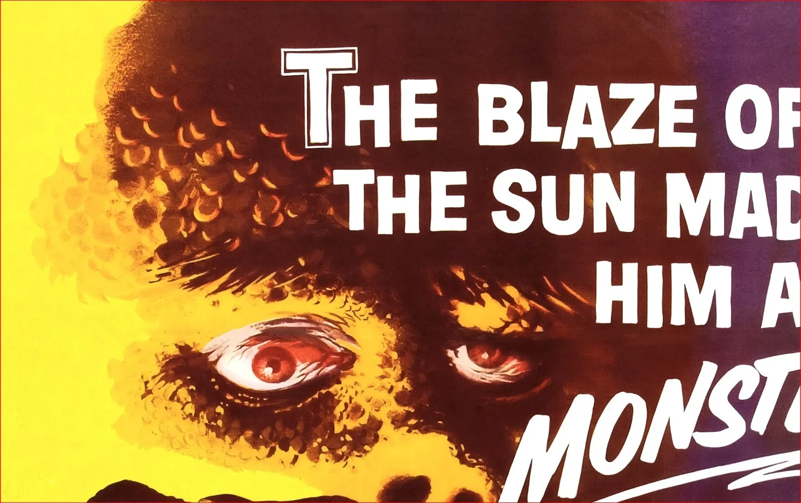 The Hideous Sun Demon - 1958 Sci-fi Restored 27.2" x 41" US One Sheet Poster, изображение 4