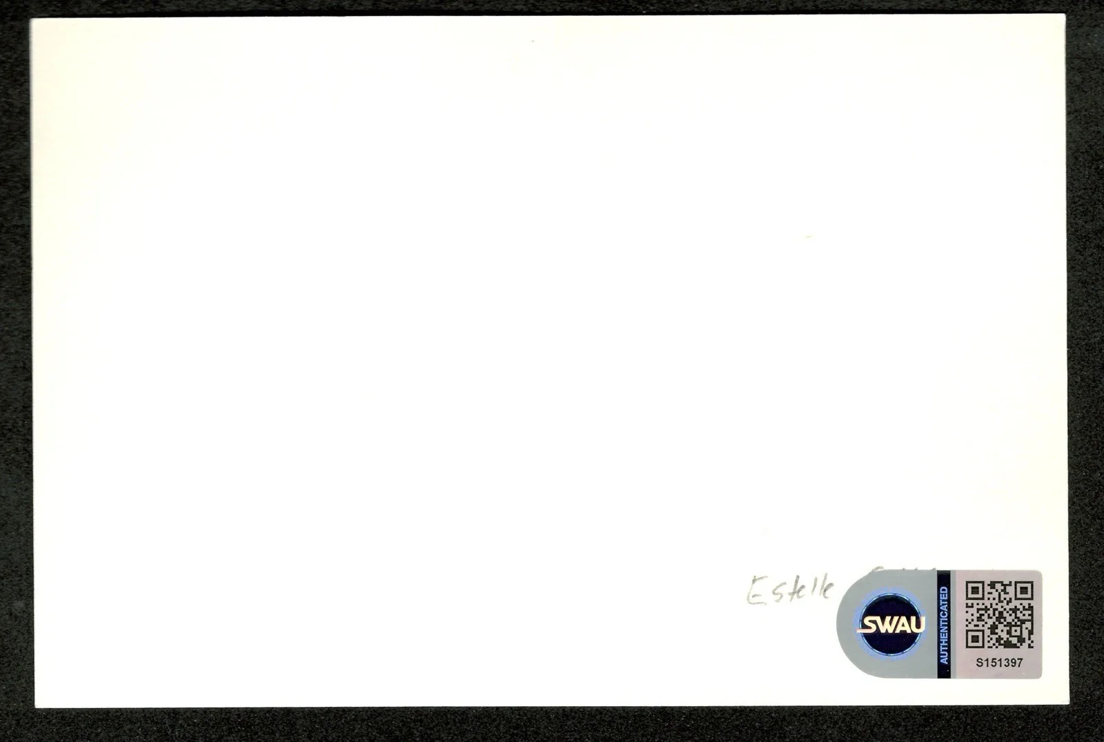 Estelle Getty Signed Autographed 4x6 Card SWAU Cert Golden Girls Sophia, изображение 2