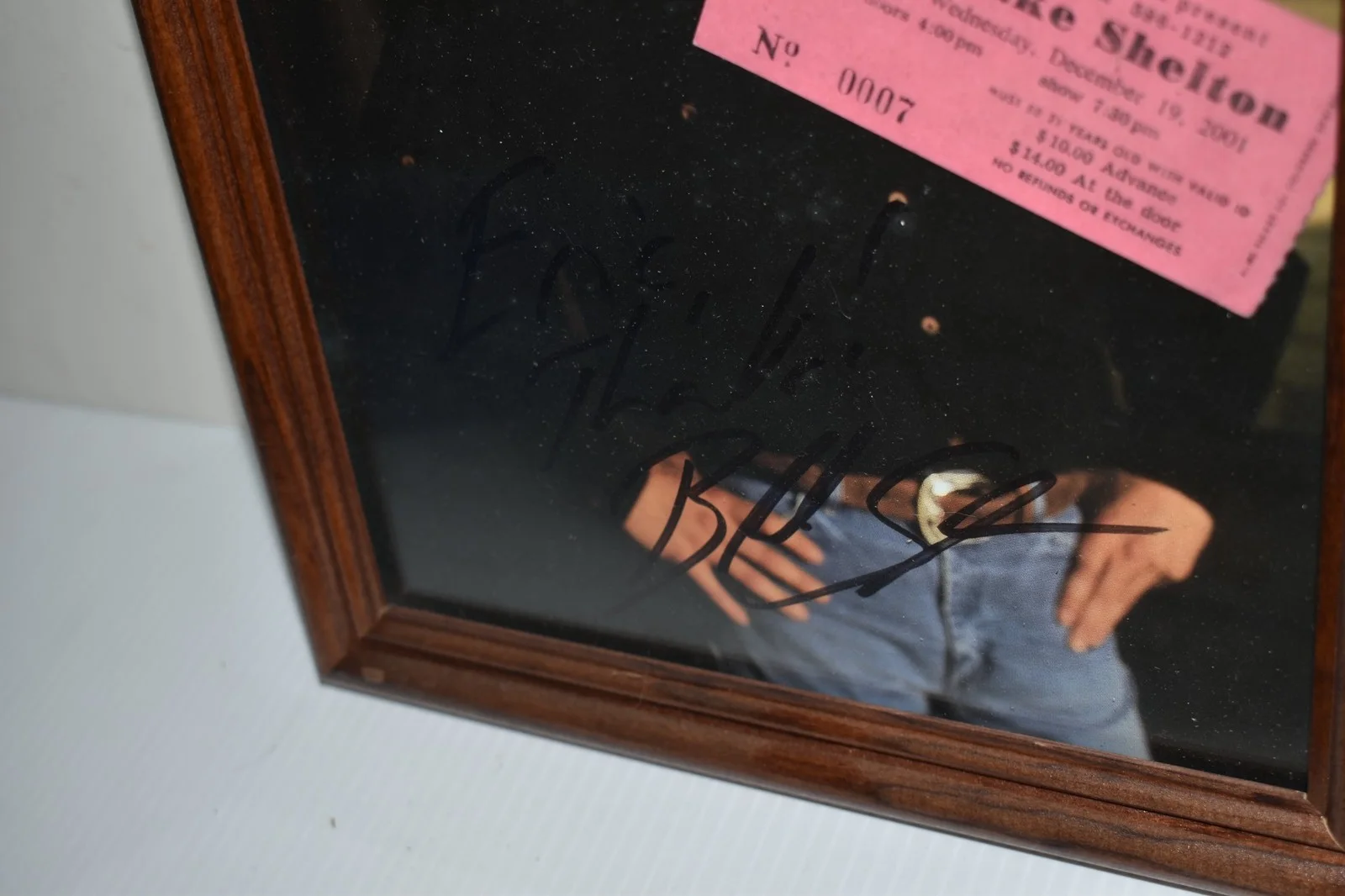 BLAKE SHELTON -COUNTRY MUSIC STAR 8X10 PHOTO- SIGNED - EARLY 2001 TICKET (JGL49), изображение 3