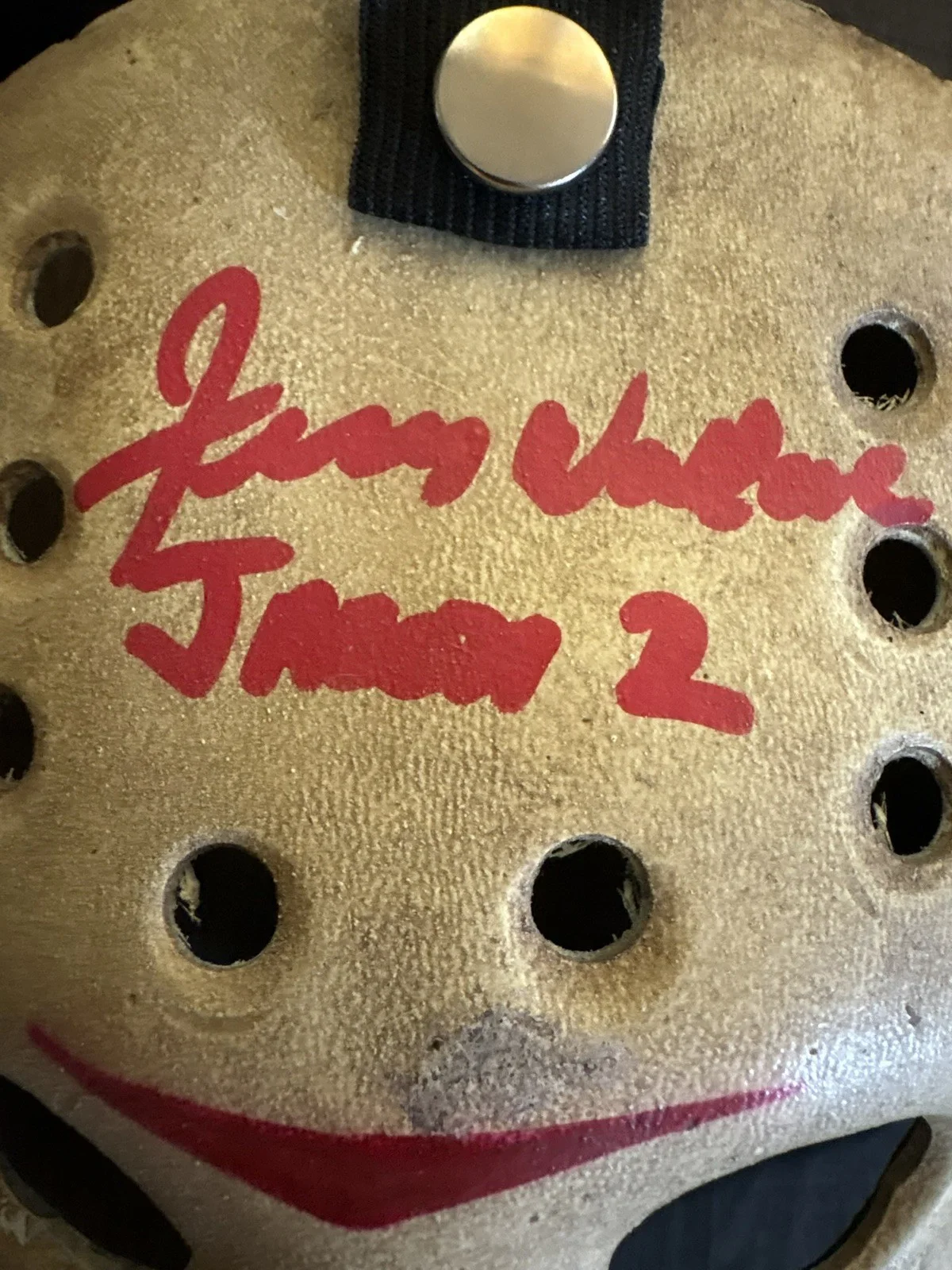 Jerry Wallace Signed Resin Sack Head Jason Voorhees Mask Friday The 13th Part 2, image 4