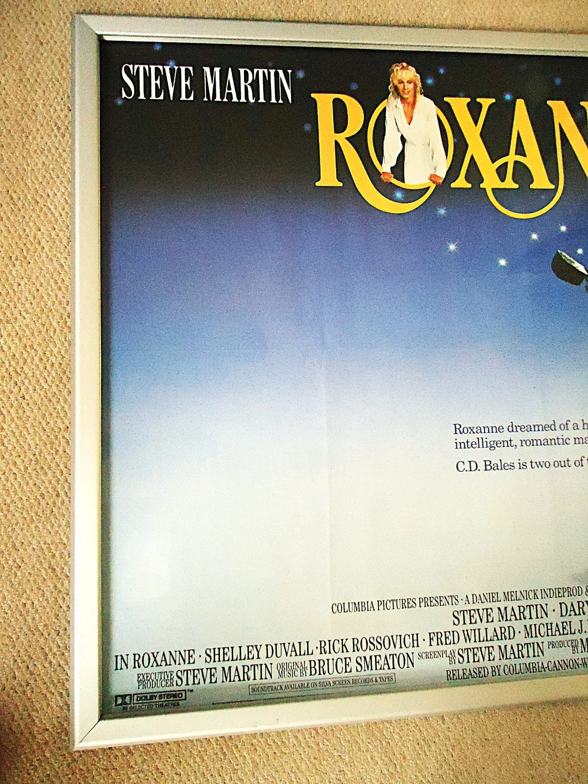 ROXANNE UK QUAD FILM MOVIE POSTER 1987 STEVE MARTIN DARYL HANNAH 40YR GEM ITEM, изображение 2