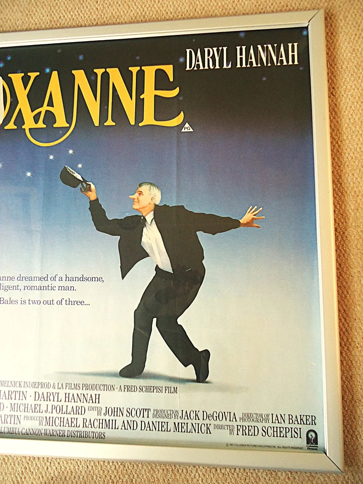 ROXANNE UK QUAD FILM MOVIE POSTER 1987 STEVE MARTIN DARYL HANNAH 40YR GEM ITEM, изображение 4