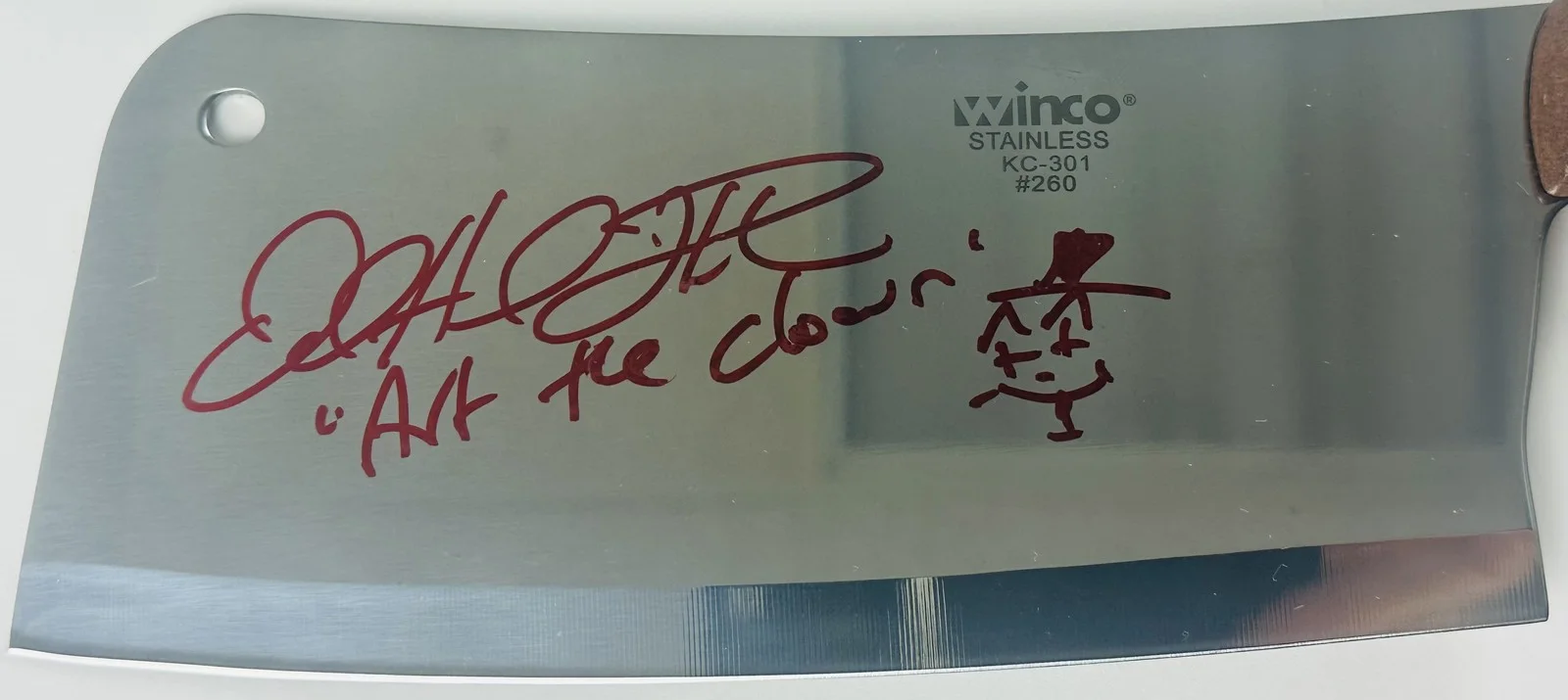 David Howard Thornton — David Howard Thornton Signed Real Meat Cleaver Terrifier Horror Autograph BAS 52, image 2