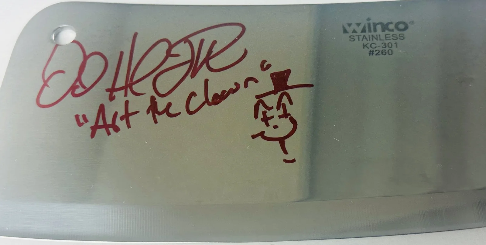 David Howard Thornton — David Howard Thornton Signed Real Meat Cleaver Terrifier Horror Autograph BAS 51, image 2
