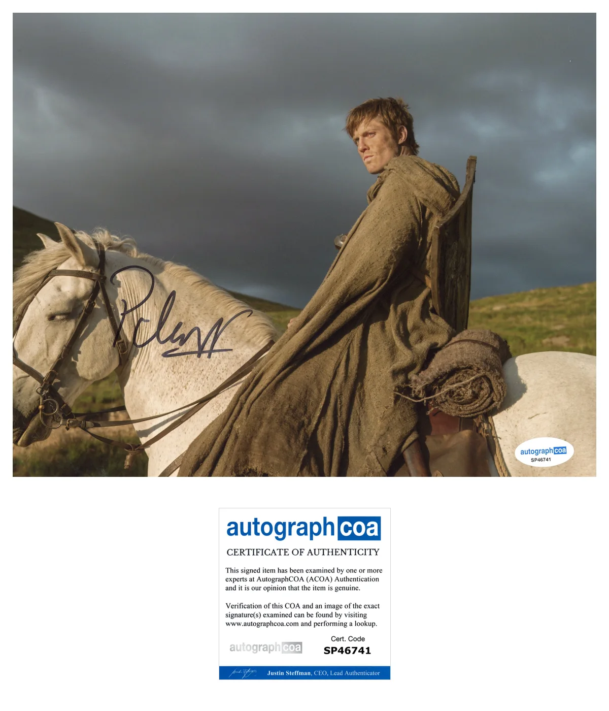 Peter Claffey Knight Seven Kingdoms Autographed Signed 8x10 Photo ACOA, image 2