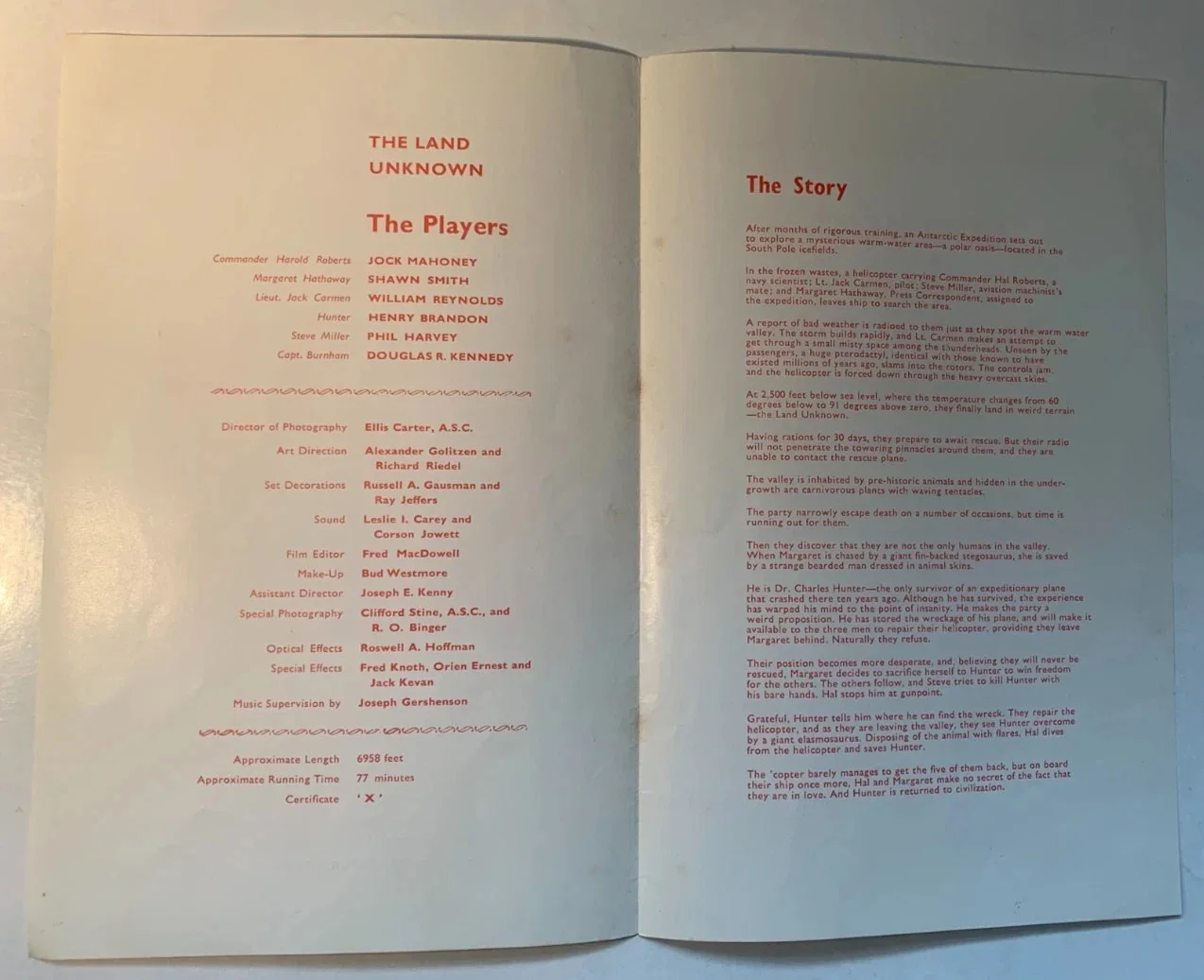 The Land Unknown 1957 UK Press Kit Sci Fi Dinosaur Film Universal, изображение 2