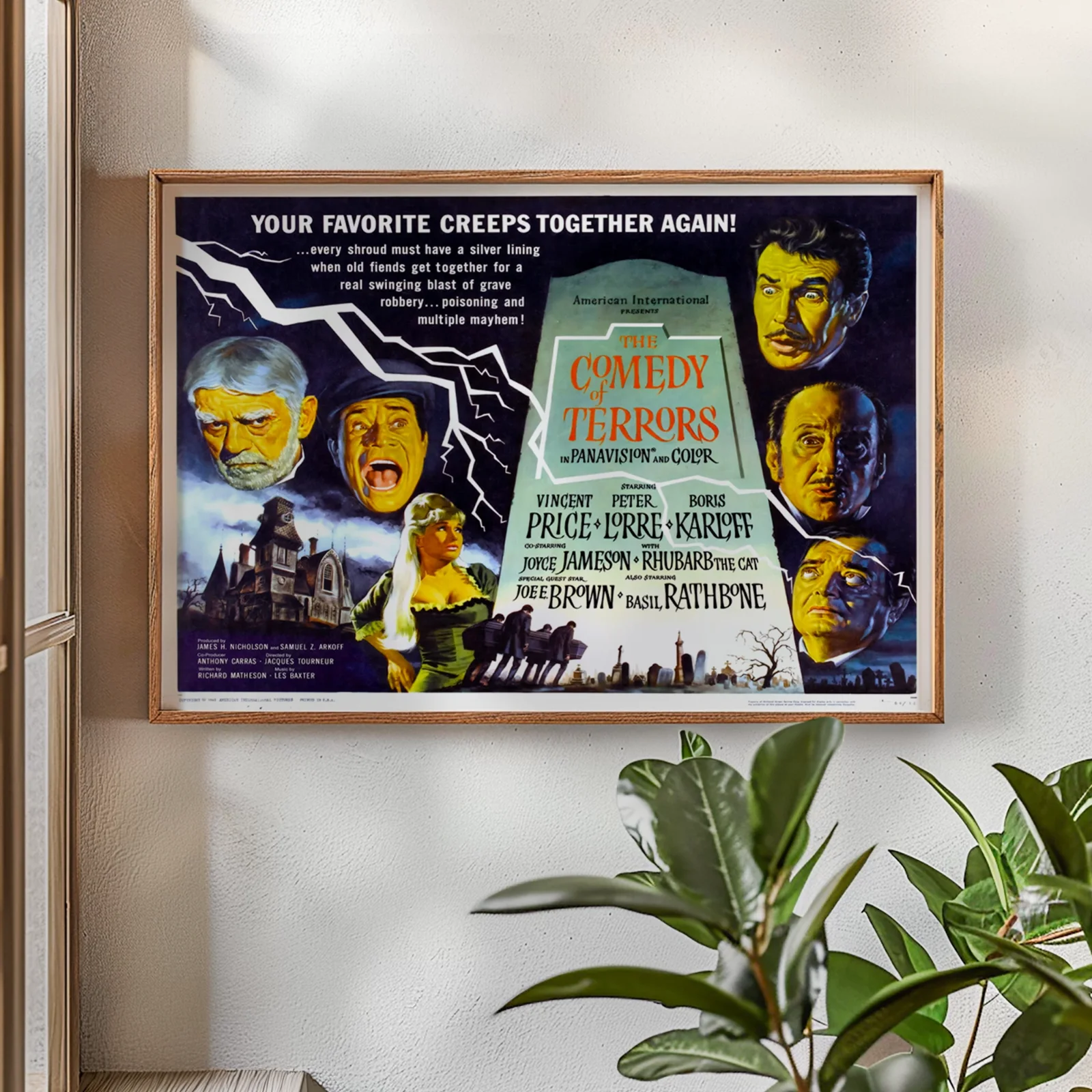 The Comedy of Terrors - 1963 Horror Comedy Restored 30" x 40" UK Quad Poster, изображение 2