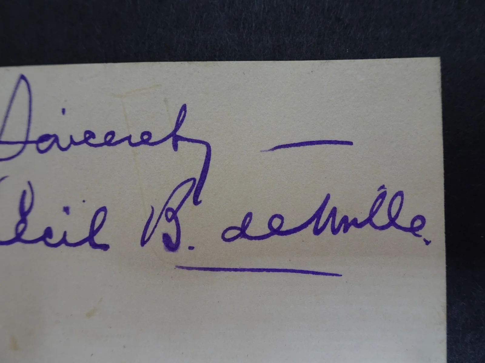 Cecil B. DeMille — Cecil B. DeMille Movie Director Hand Signed Autographed Paper Clipped Signature, изображение 4