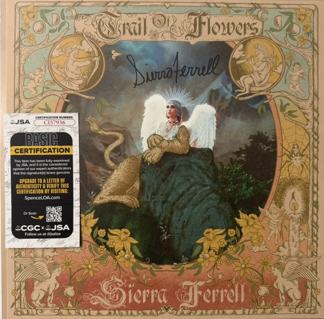 Sierra Ferrell Signed Trails Of Flowers Vinyl LP JSA COA Sealed + Auto Insert, изображение 3