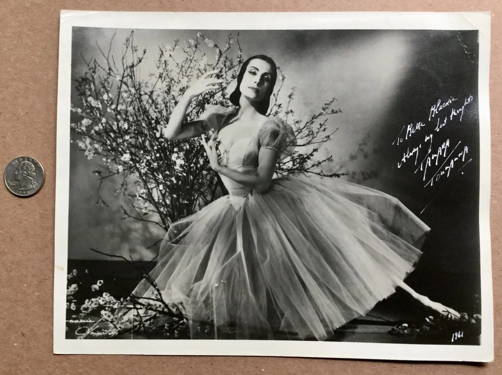 Tamara Toumanove — Tamara Toumanova - Prima Ballerina, Paris Opera Beautiful Signed 8x10 Photograph, изображение 2