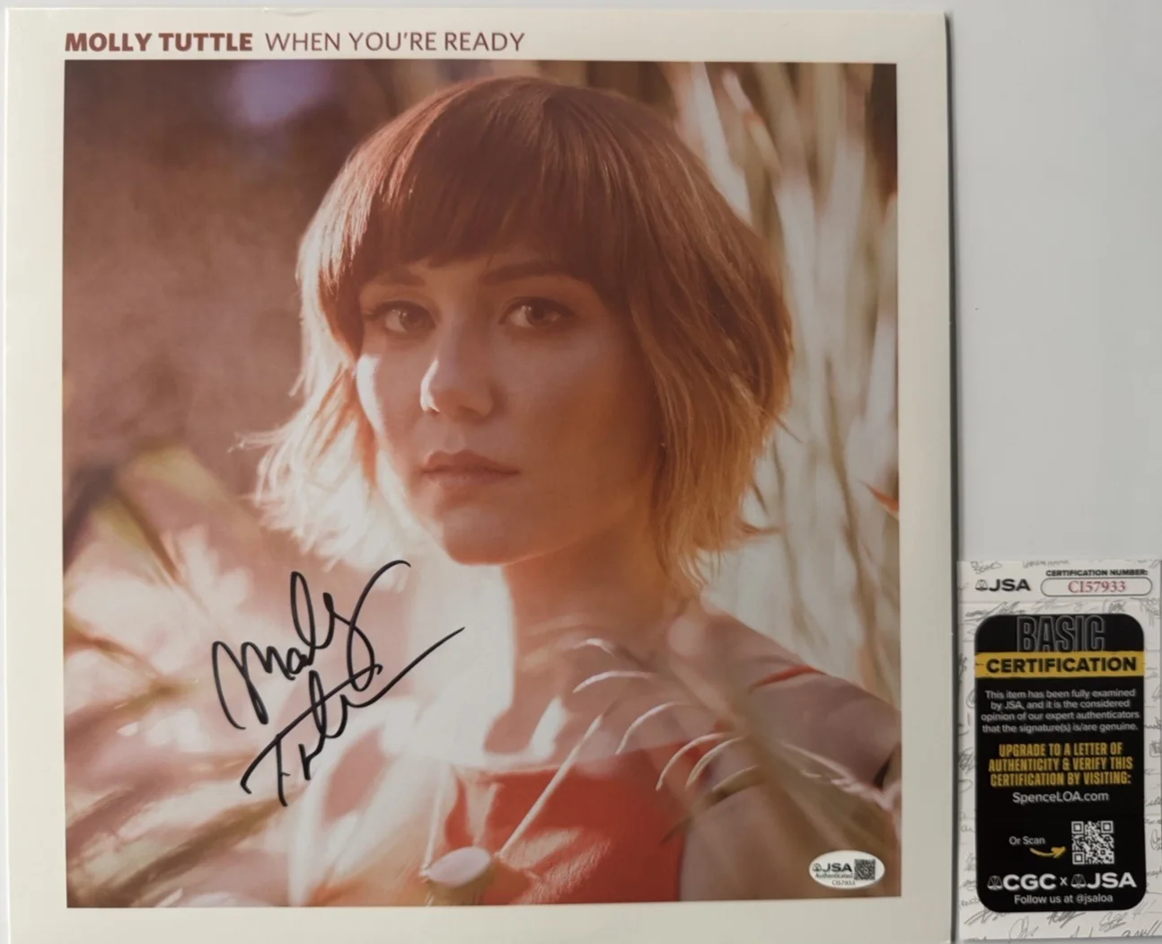 Molly Tuttle Signed When You’re Ready Vinyl LP Red Translucent JSA COA Auto, image 5