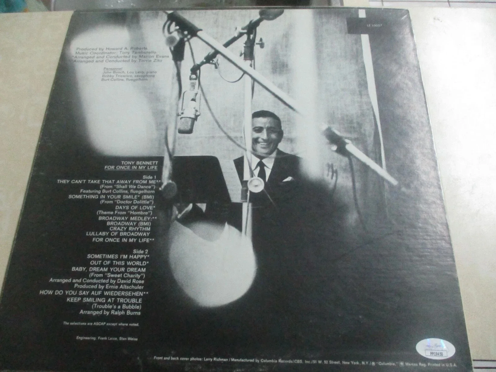 TONY BENNETT (RIP) authentic signed/autographed vinyl record album-JSA CERTIFIED, image 5