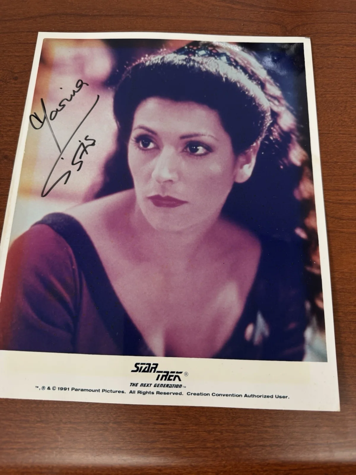 Marina Sirtis — Star Trek: TNG Actress Marina Sirtis Autographed Deanna Troi 8x10