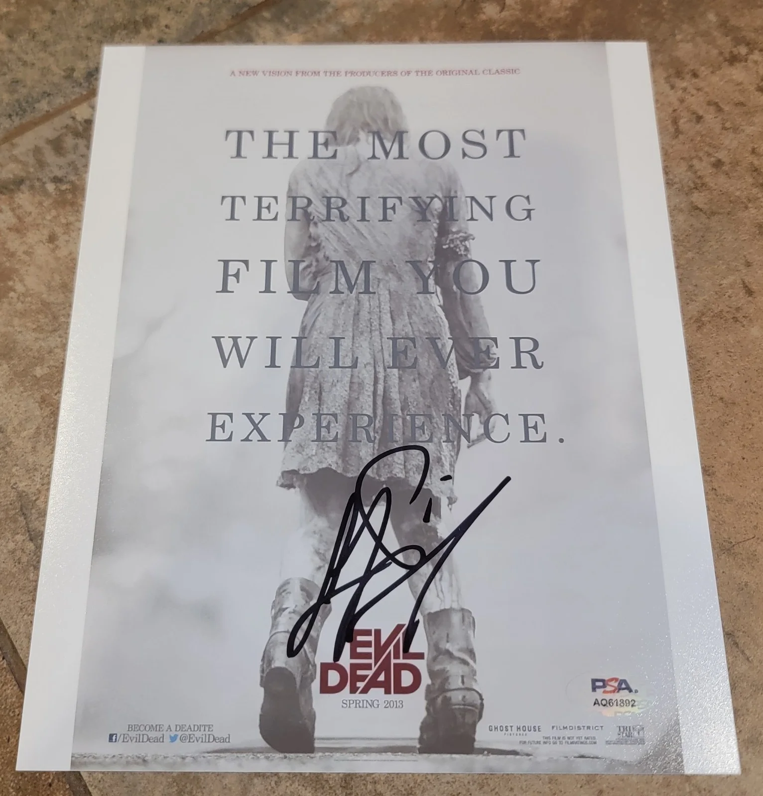 Lou Taylor Pucci — Lou Taylor Pucci signed 8x10 photo autograph PSA DNA Evil Dead poster image