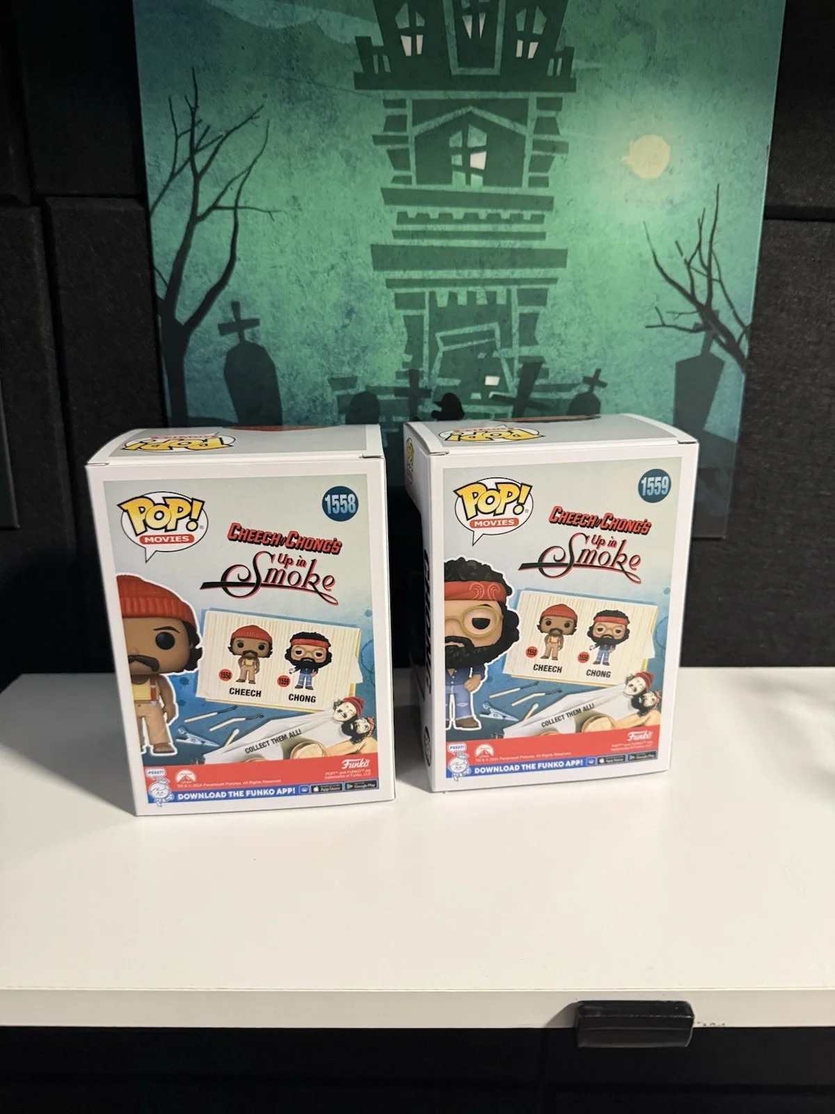 Cheech, Chong — Cheech & Chong Signed Funko Pop Set Up In Smoke #1558 #1559 OCC, image 3