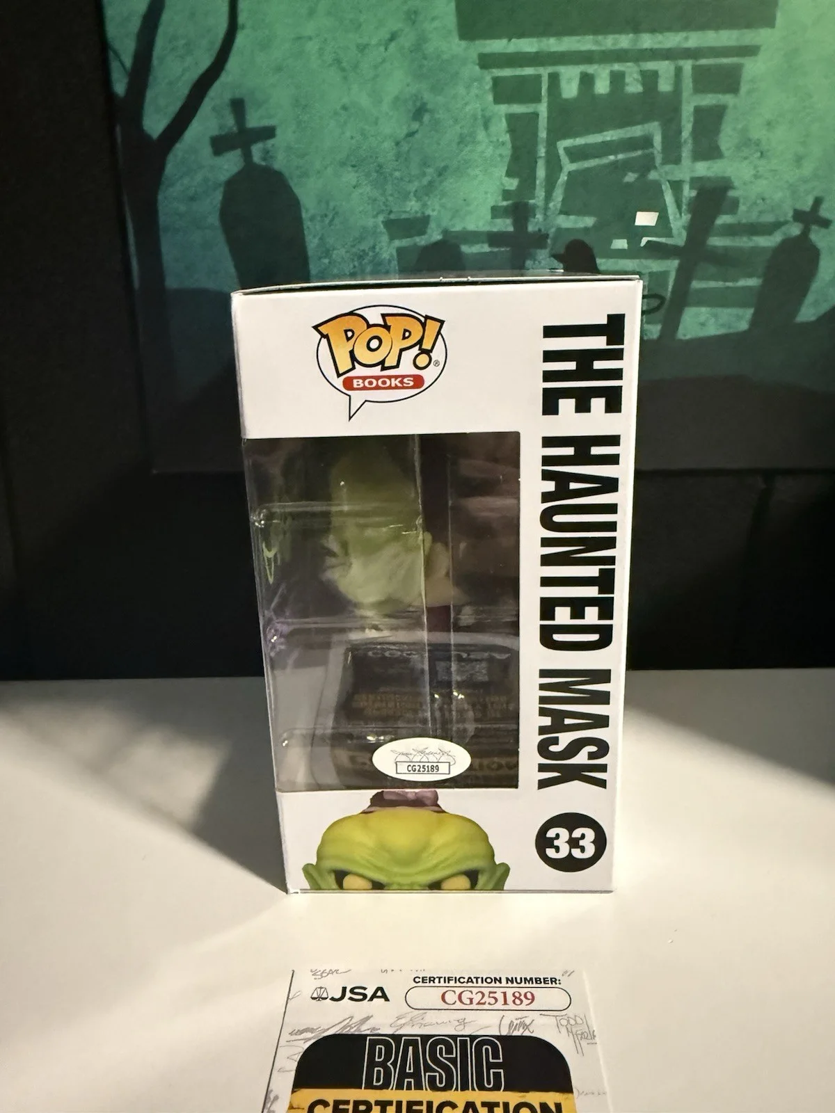 RL Stine, Tim Jacobus — Signed RL Stine & Tim Jacobus The Haunted Mask Goosebumps Funko Pop JSA COA, изображение 2