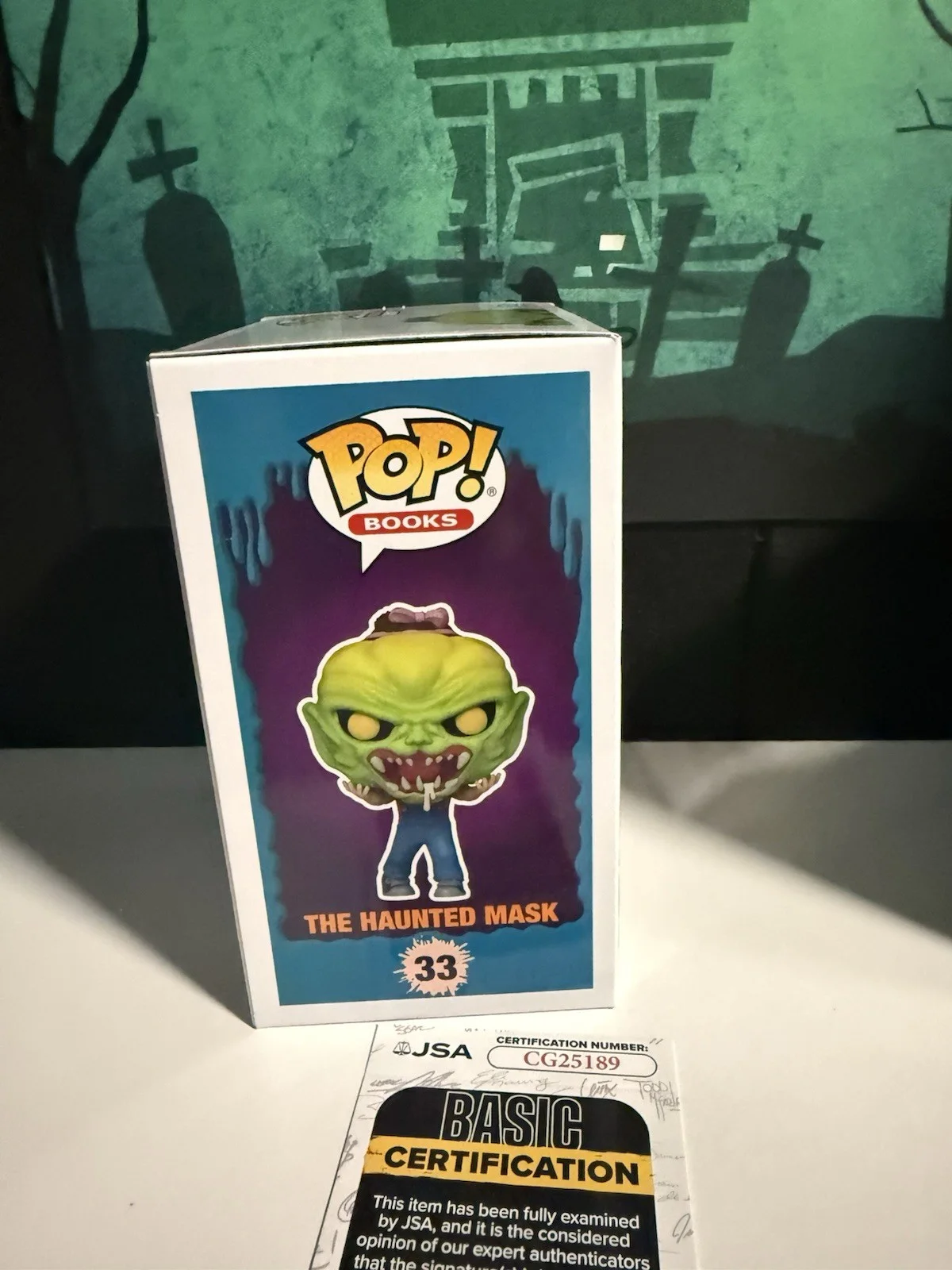 RL Stine, Tim Jacobus — Signed RL Stine & Tim Jacobus The Haunted Mask Goosebumps Funko Pop JSA COA, изображение 4