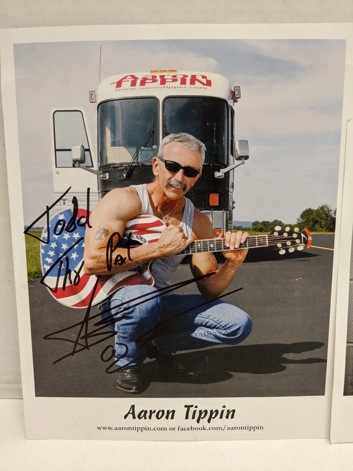 Lot of 2 Aaron Tippin Autographed Signed 8x10 Photos - Country Music Singer, изображение 2
