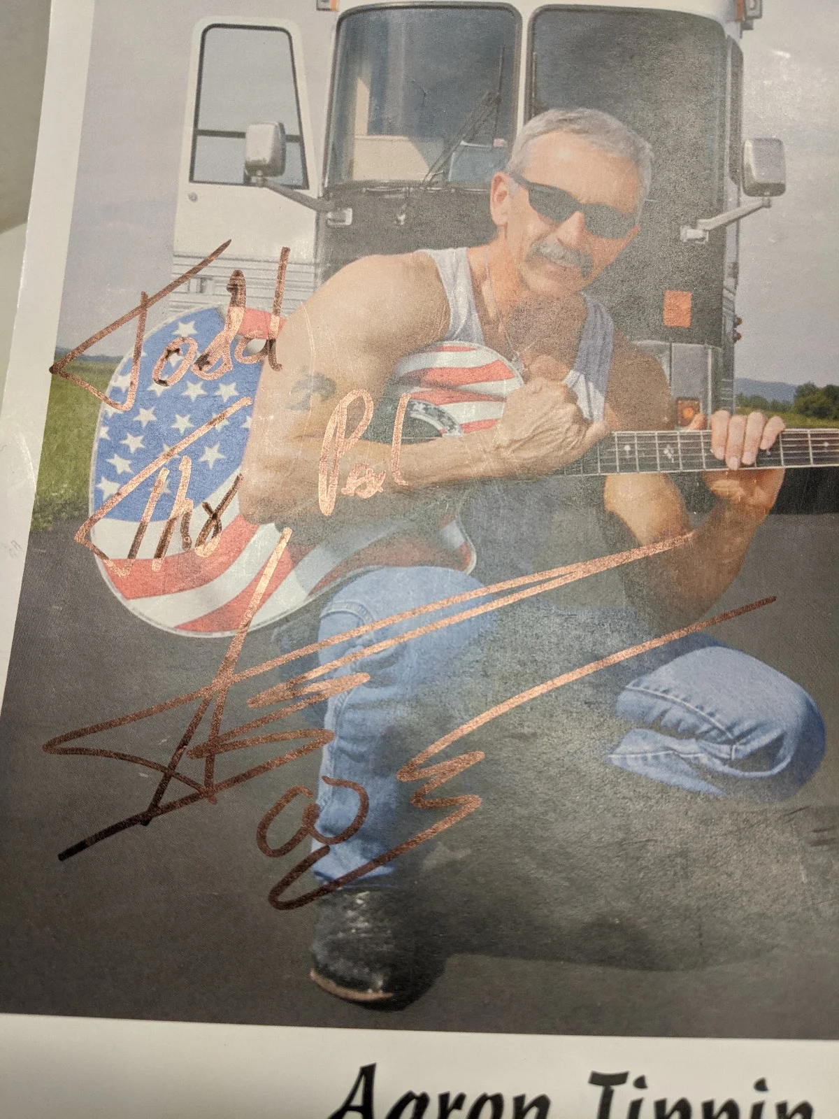Lot of 2 Aaron Tippin Autographed Signed 8x10 Photos - Country Music Singer, изображение 4