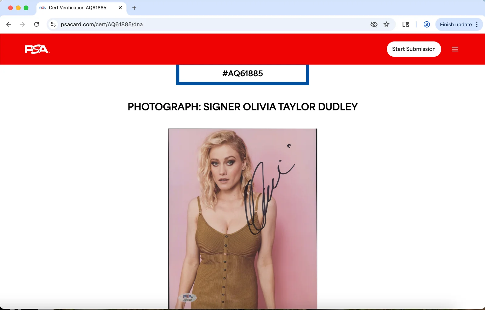 Olivia Taylor Dudley — Olivia Taylor Dudley signed 8x10 photo autograph PSA DNA photoshoot pink backgro, изображение 3