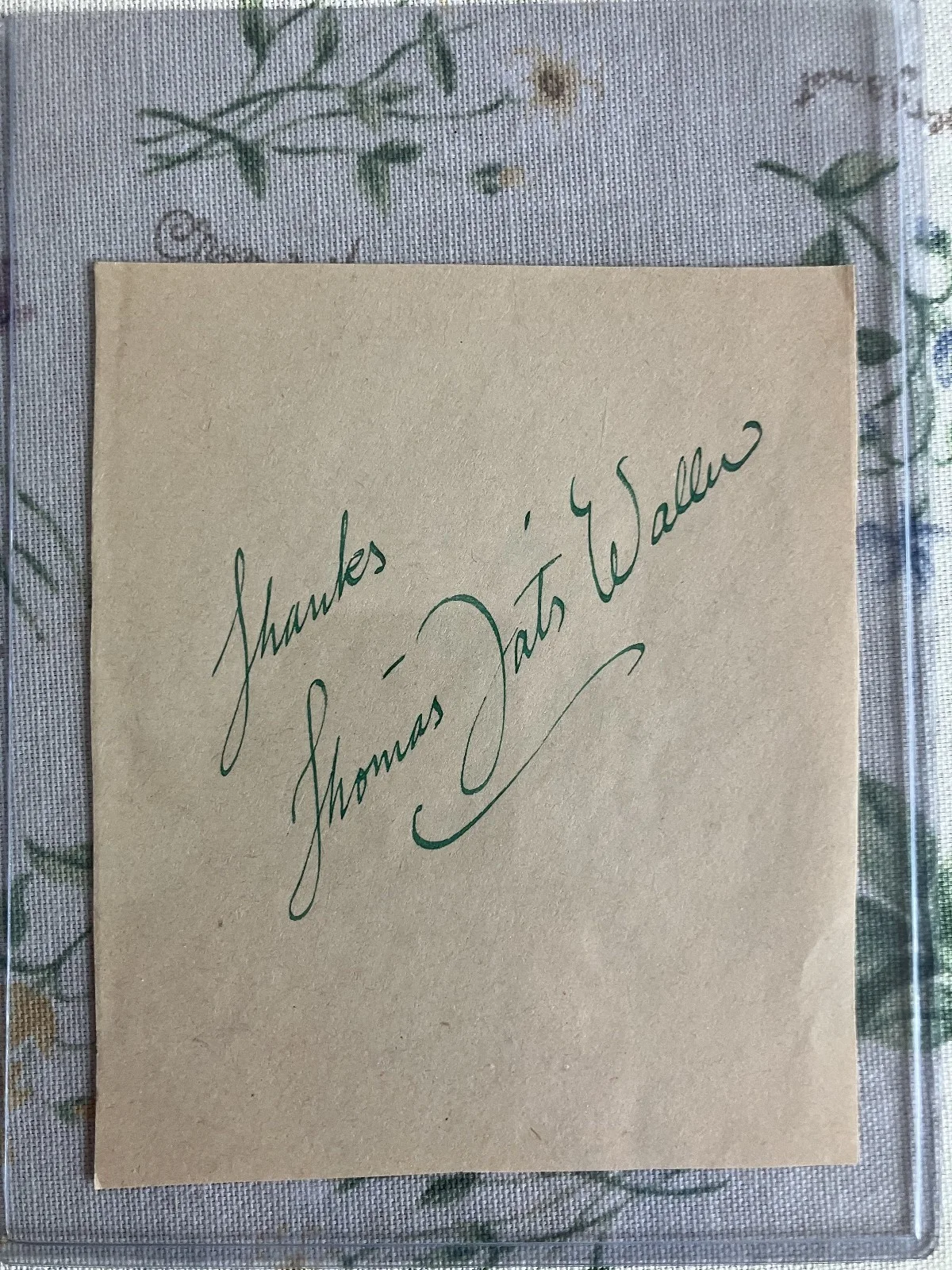 Fats Waller — (Thomas) Fats Waller Signed Paper Cut, image 5
