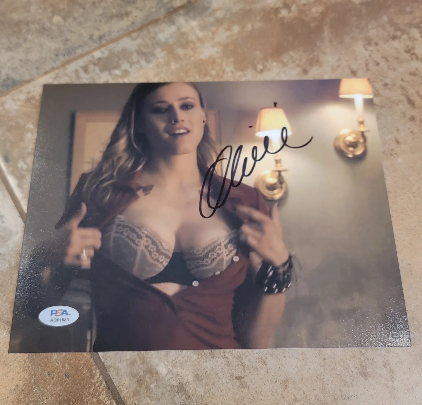 Olivia Taylor Dudley — Olivia Taylor Dudley signed 8x10 photo autograph PSA DNA hot bra